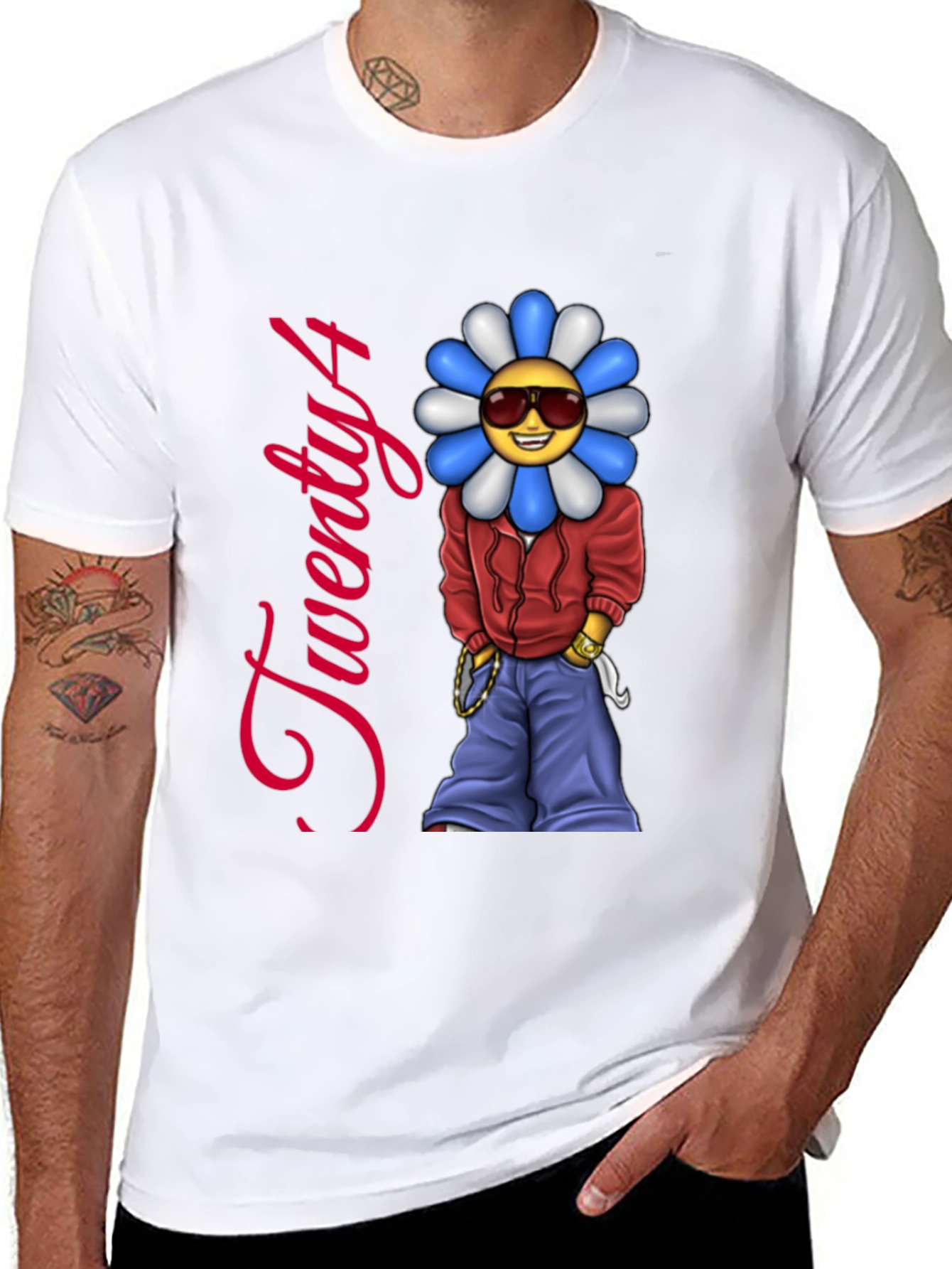 Twenty4 Flower Emoji Graphic Tee