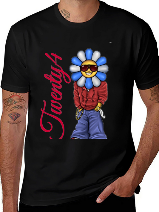 Twenty4 Flower Emoji Graphic Tee