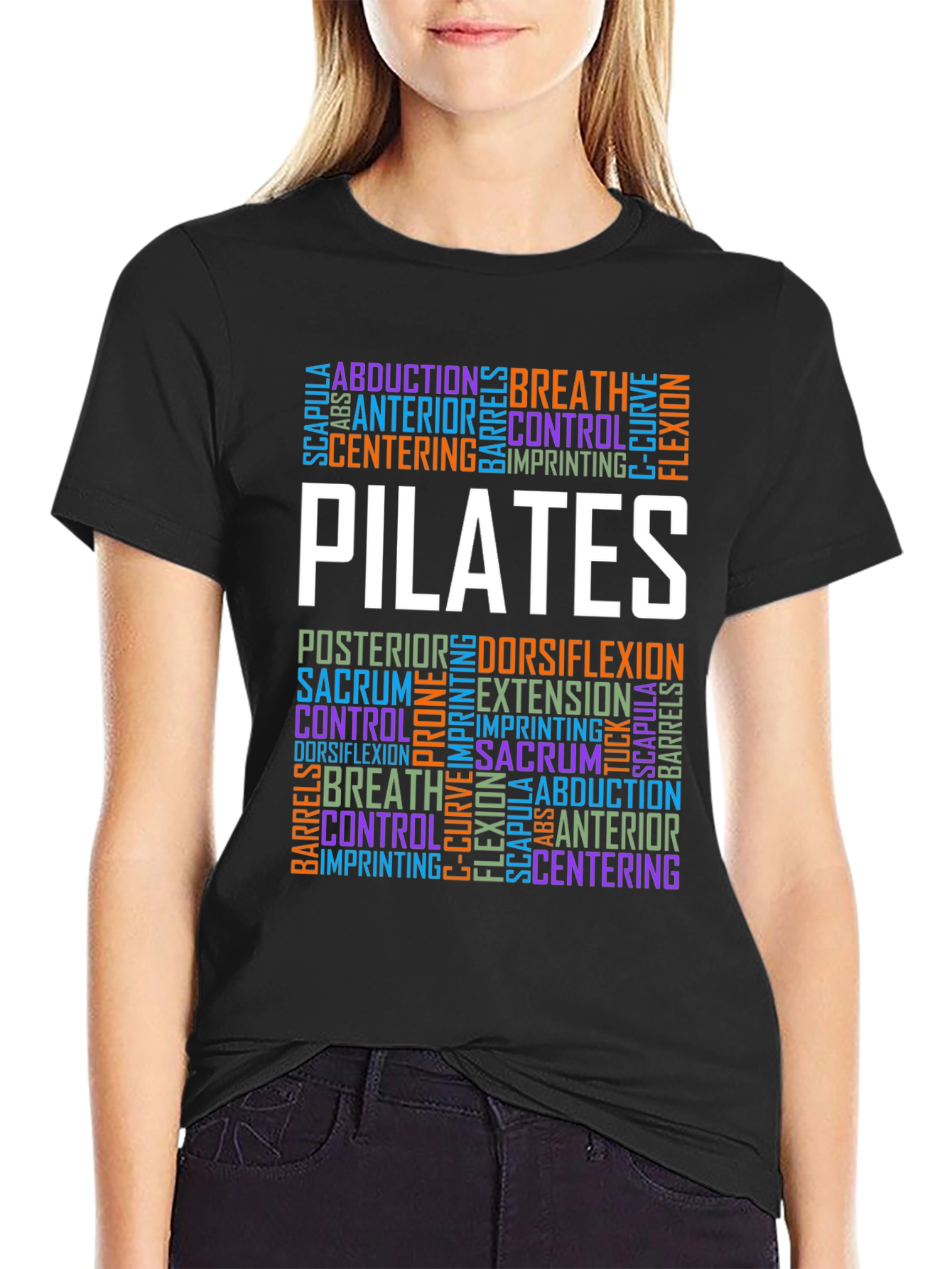 Pilates Word Art T-Shirt