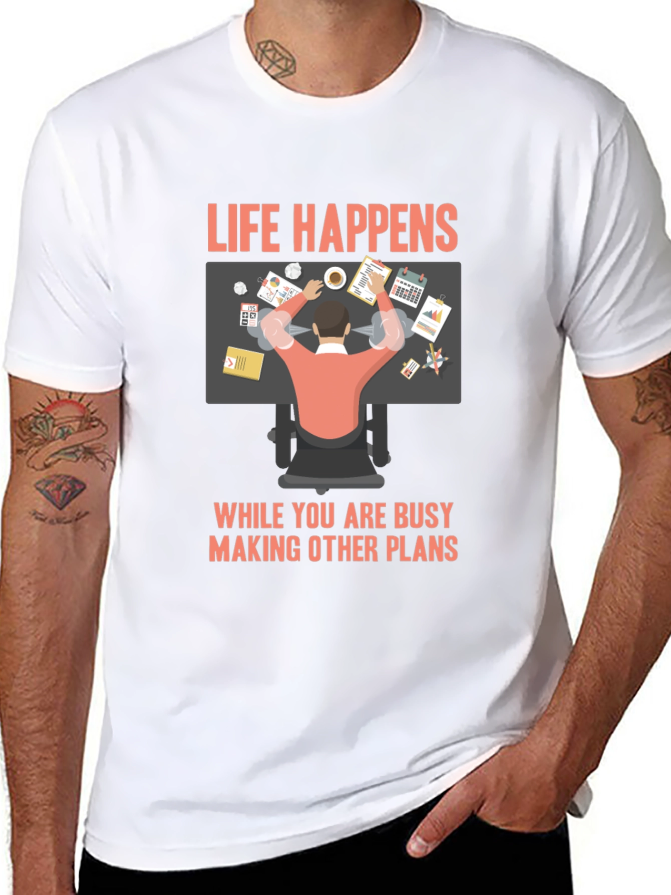 Life Happens Graphic T-Shirt - Busy Making Other Plans