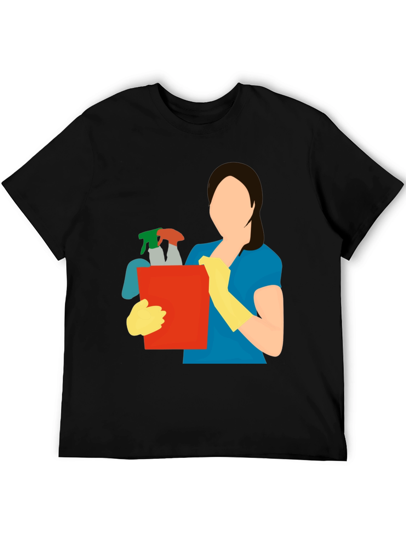 Cleaning Crew Graphic Tee - Black Cotton Blend