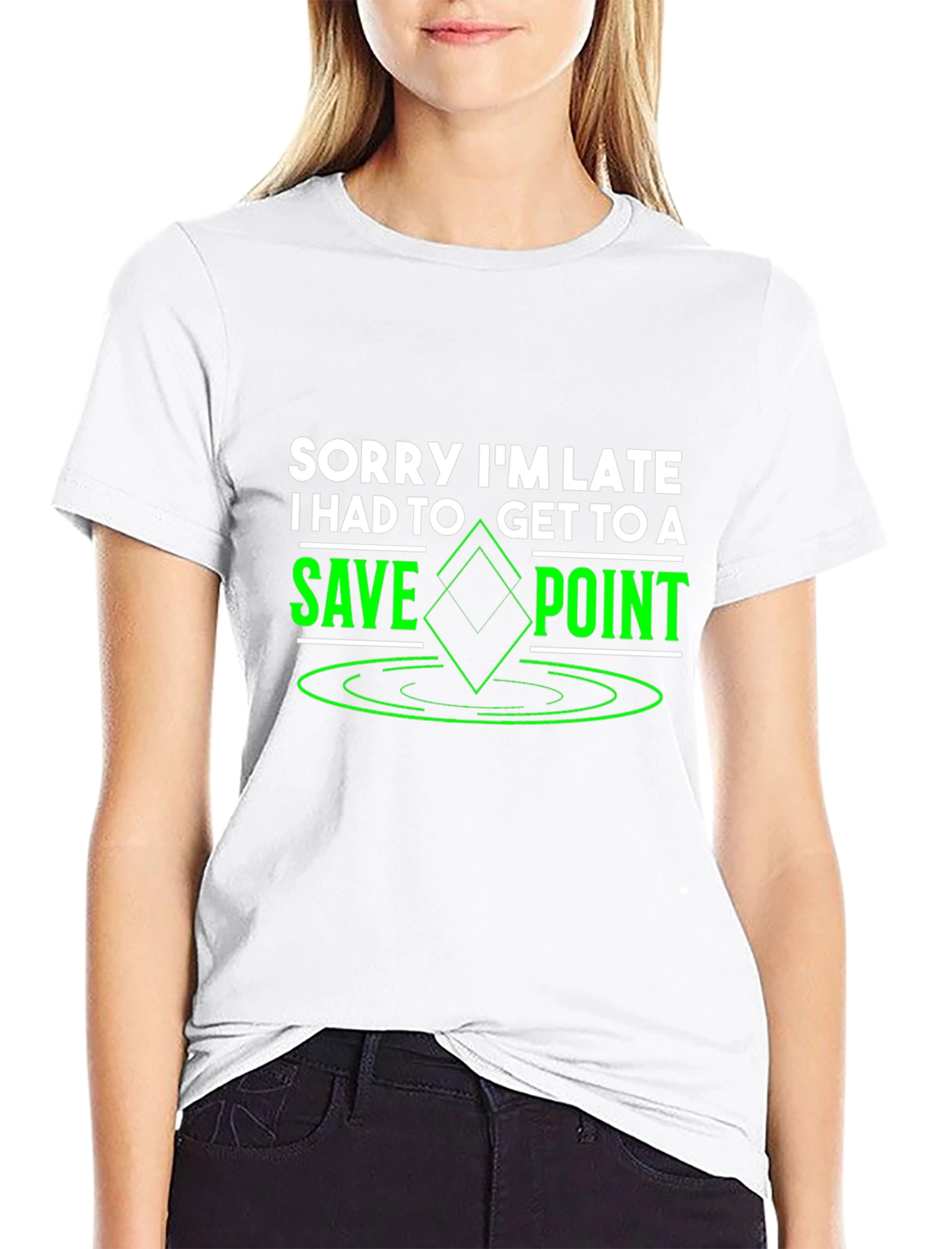 Sorry Im Late Save Point Graphic Tee