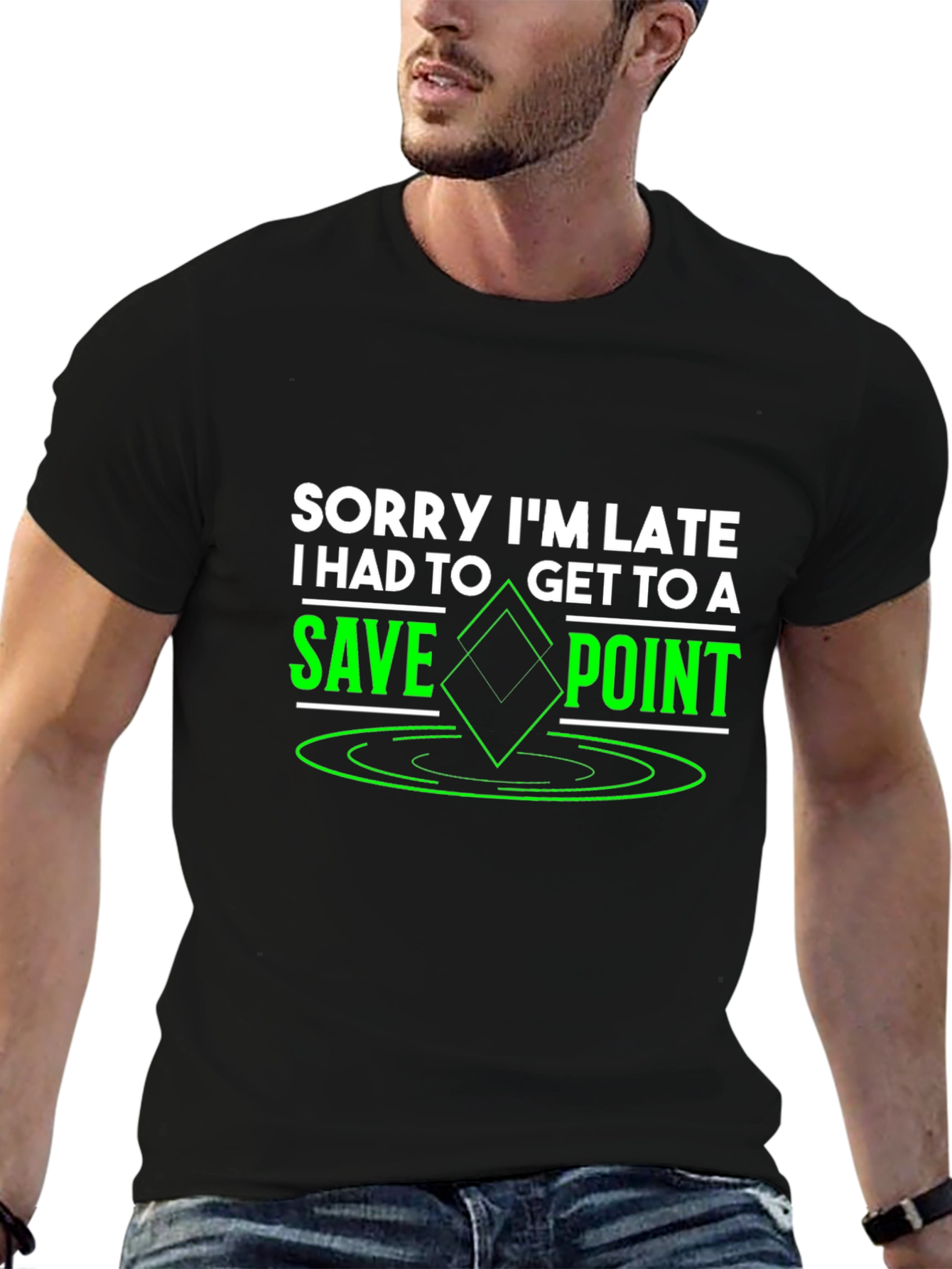 Sorry Im Late Save Point Graphic Tee
