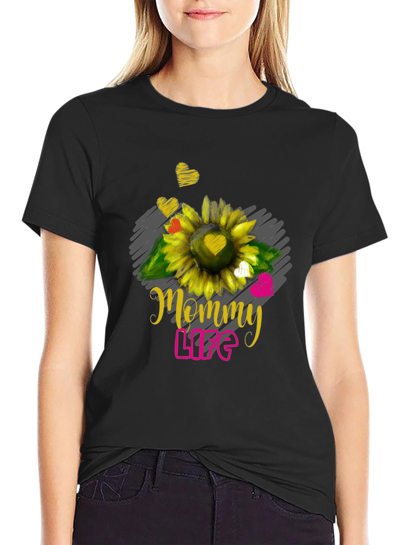 Mommy Life Sunflower Graphic Tee