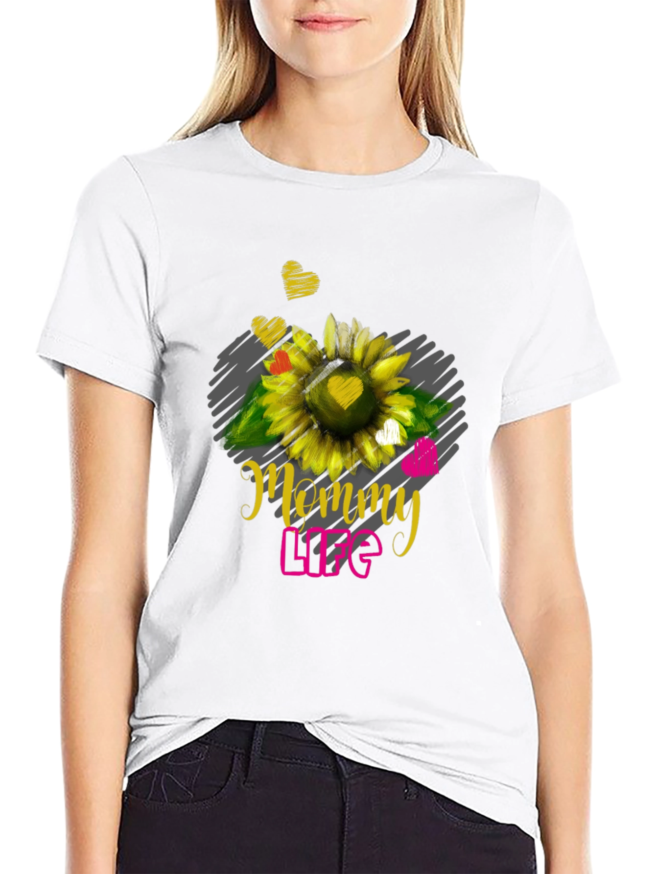 Mommy Life Sunflower Graphic Tee