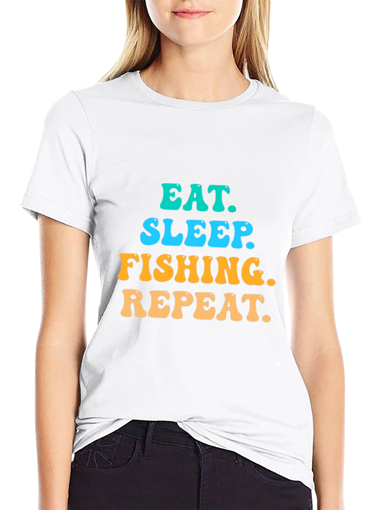 Eat Sleep Fishing Repeat Graphic Tee