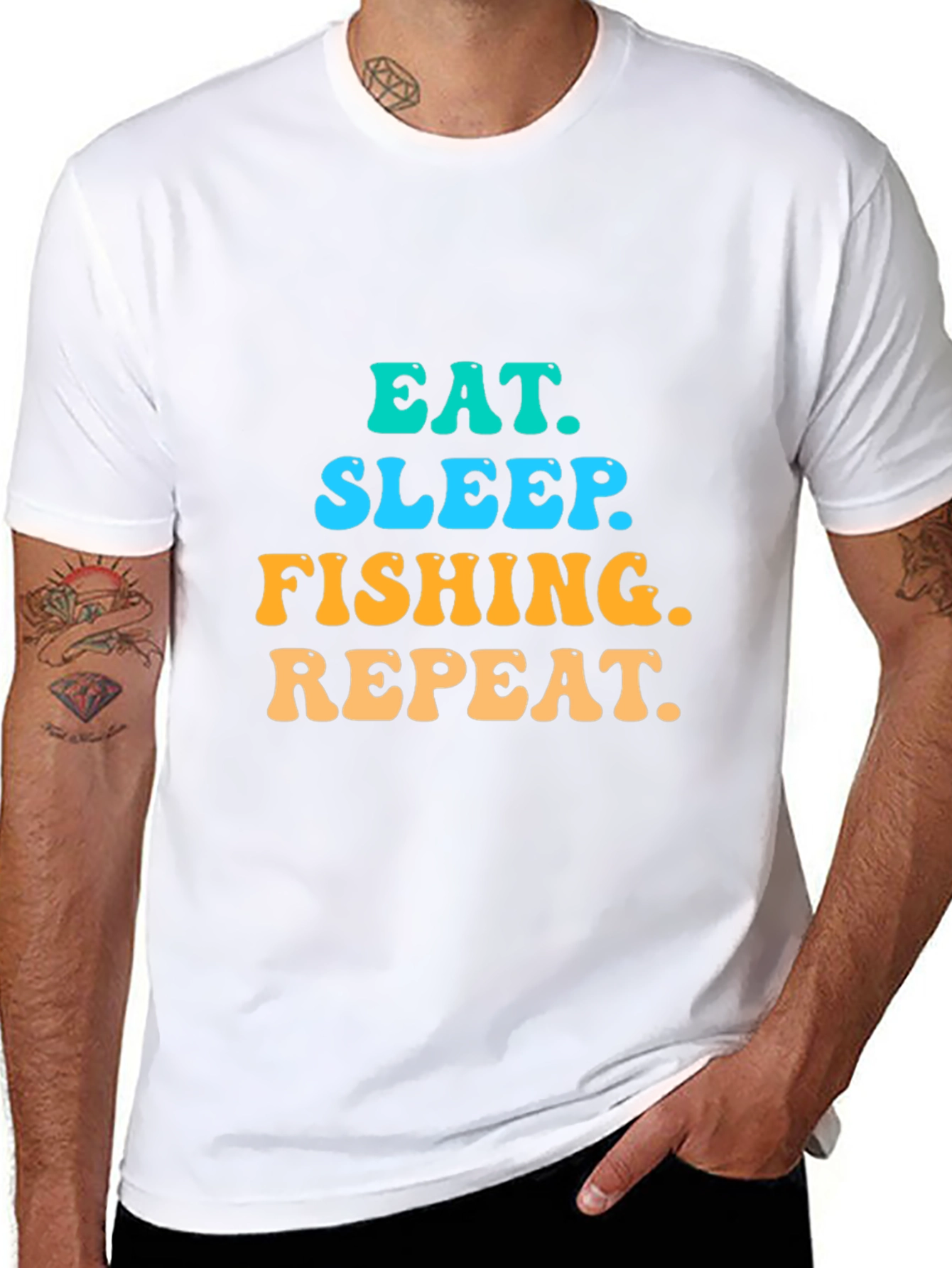Eat Sleep Fishing Repeat Graphic Tee