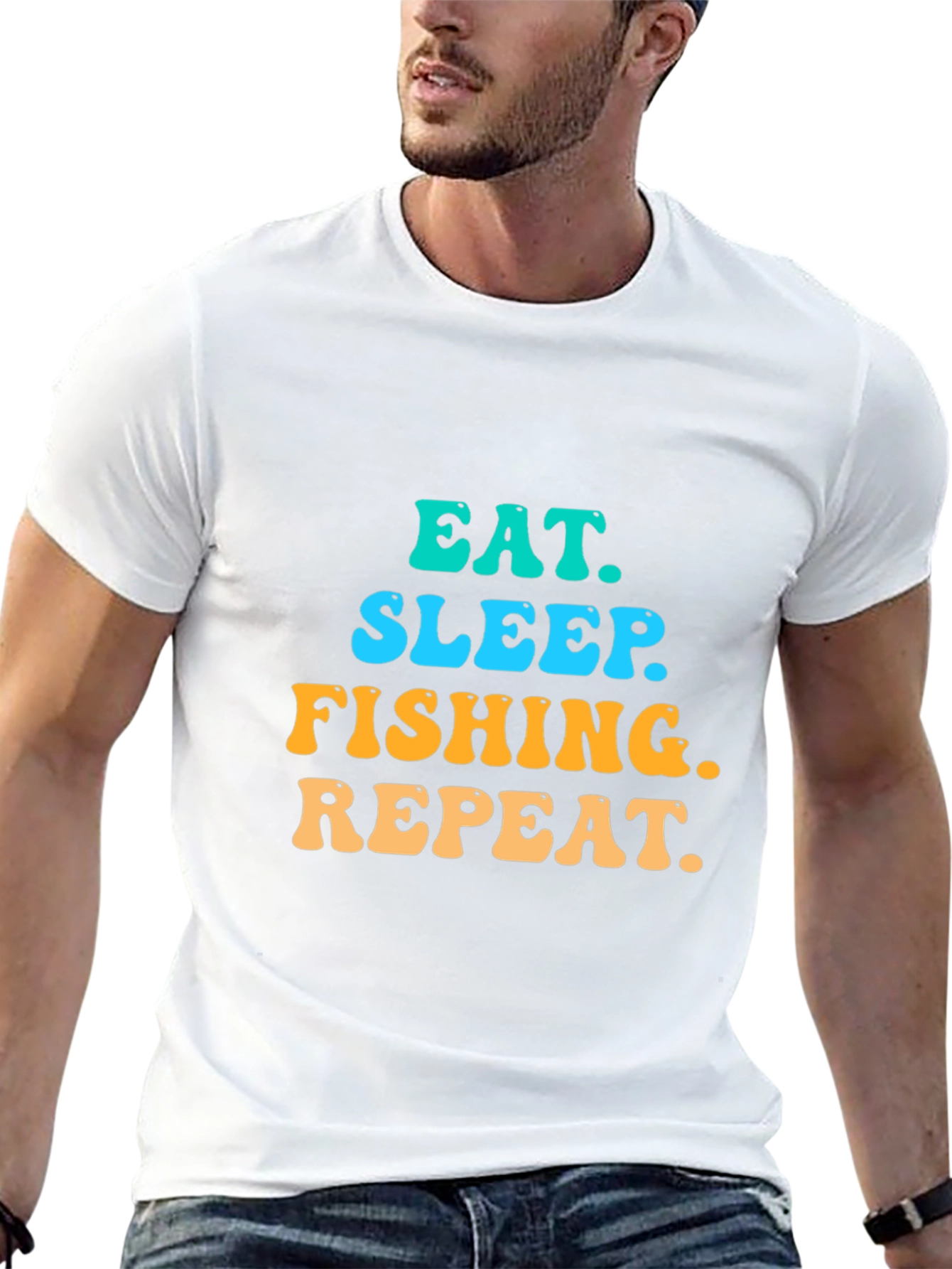 Eat Sleep Fishing Repeat Graphic Tee