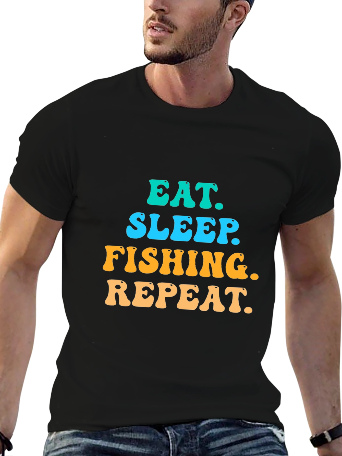Eat Sleep Fishing Repeat Graphic Tee