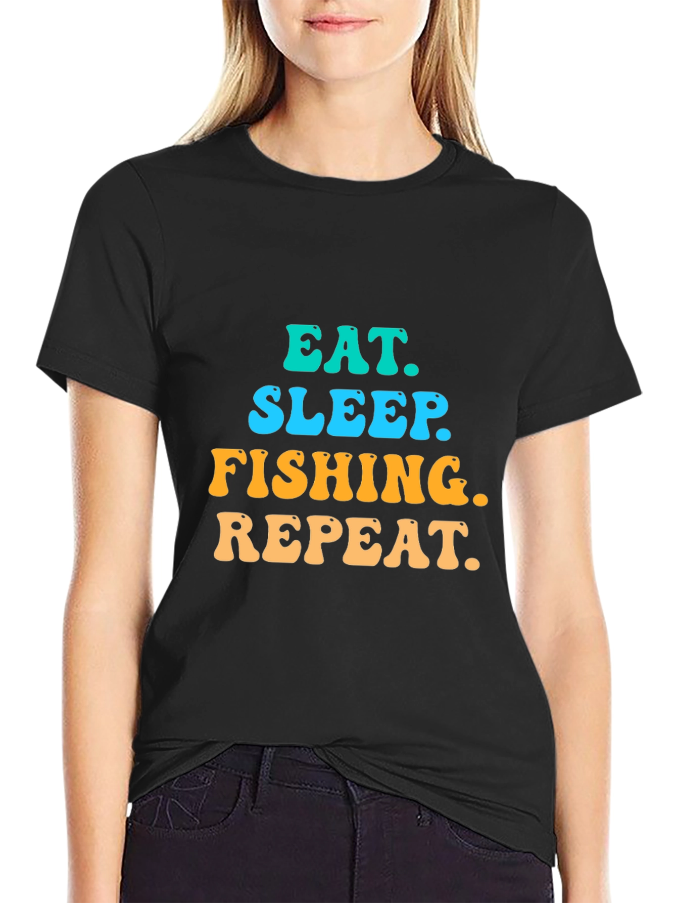 Eat Sleep Fishing Repeat Graphic Tee