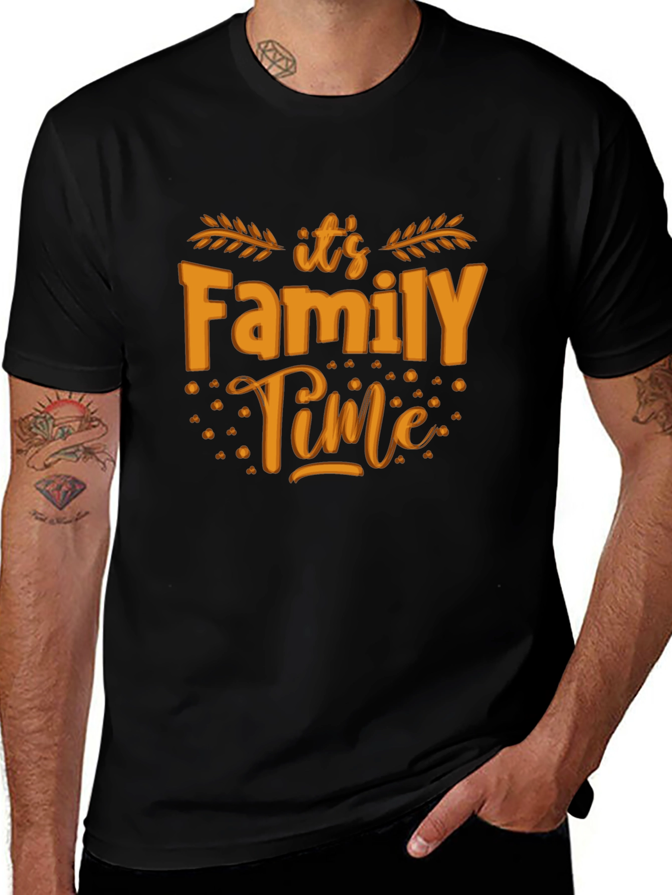 Family Time Black T-Shirt