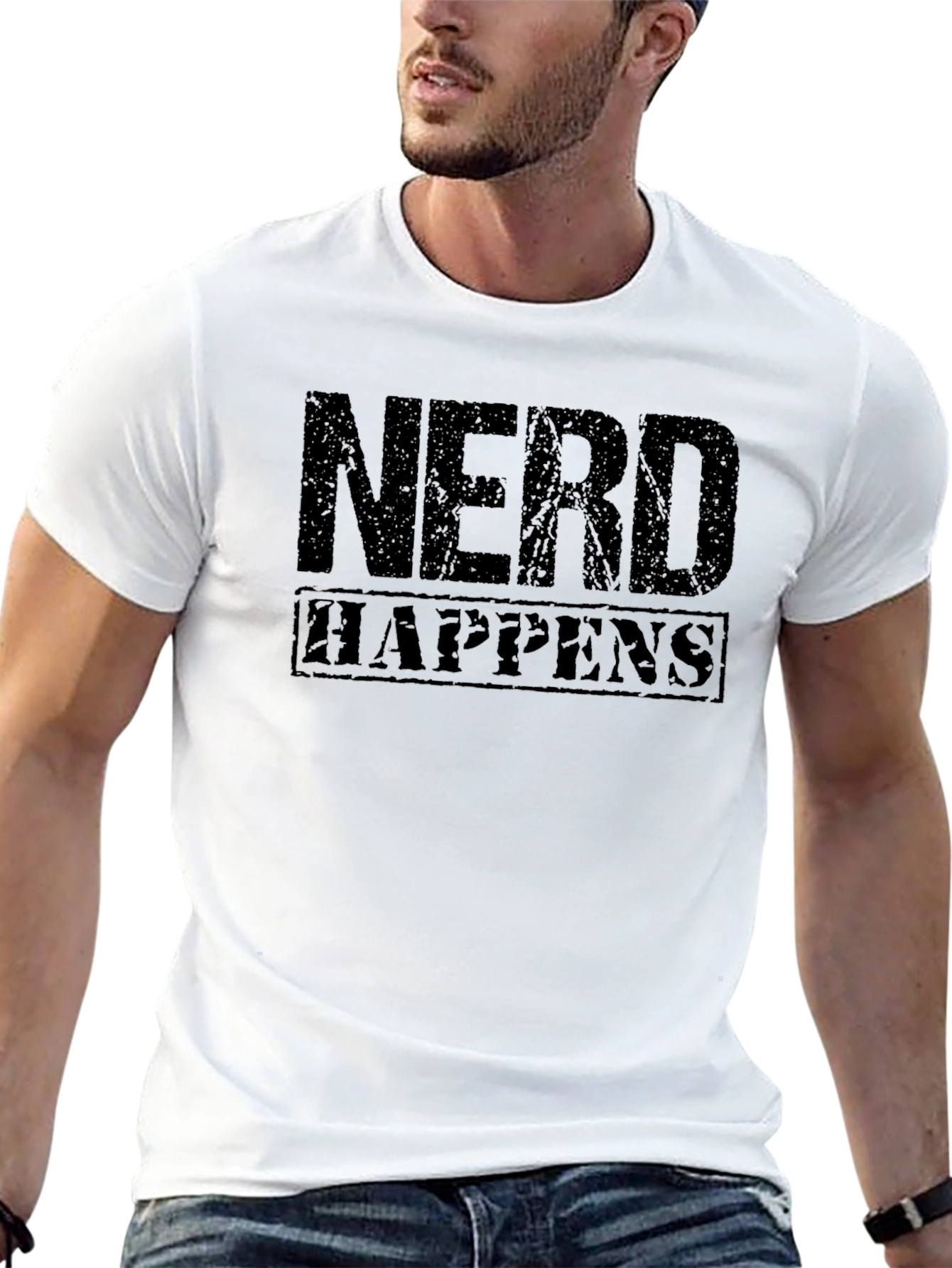 Nerd Happens Graphic Tee - Black T-Shirt