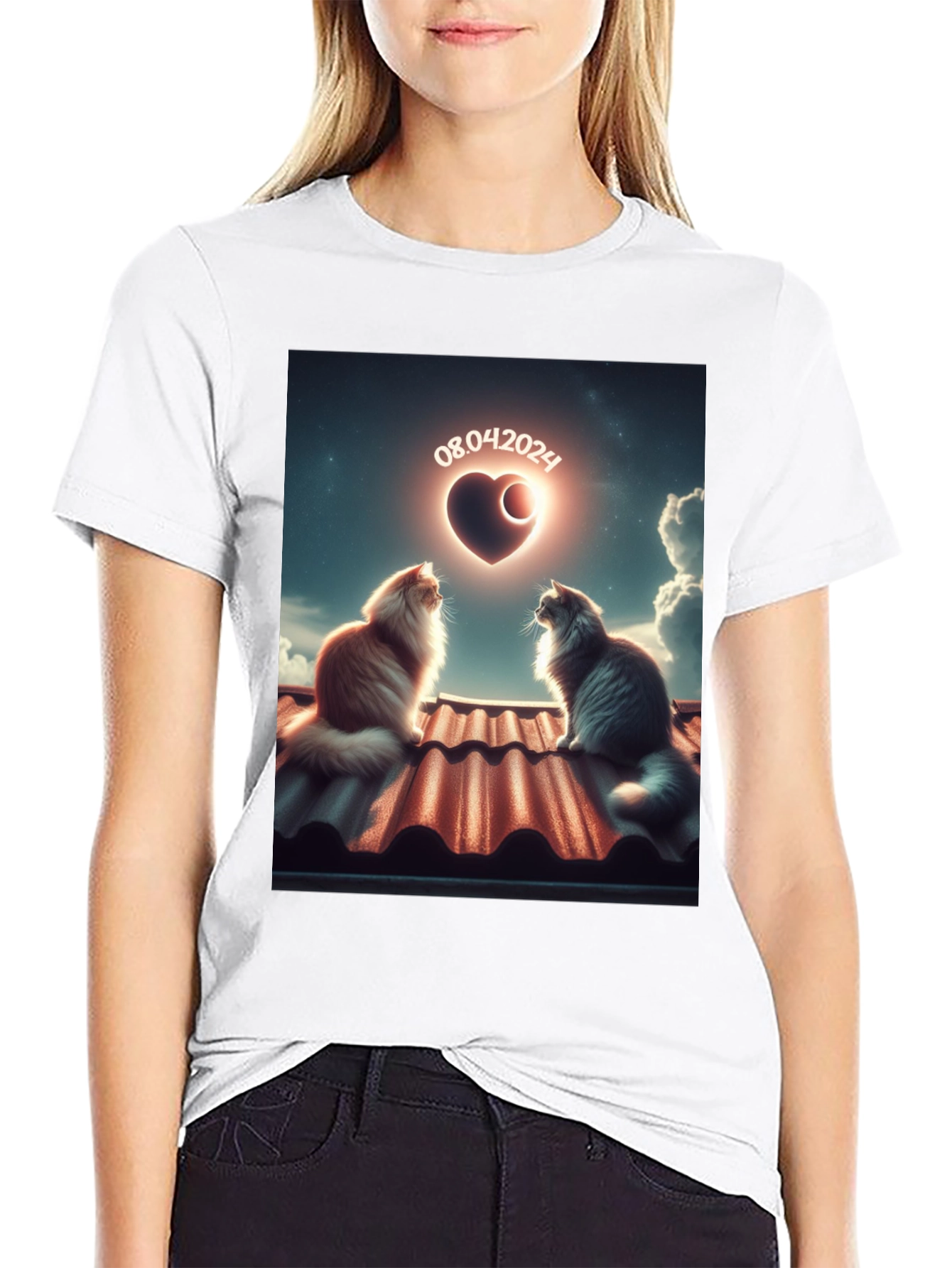 Cats in Love T-Shirt - Unique Date Design