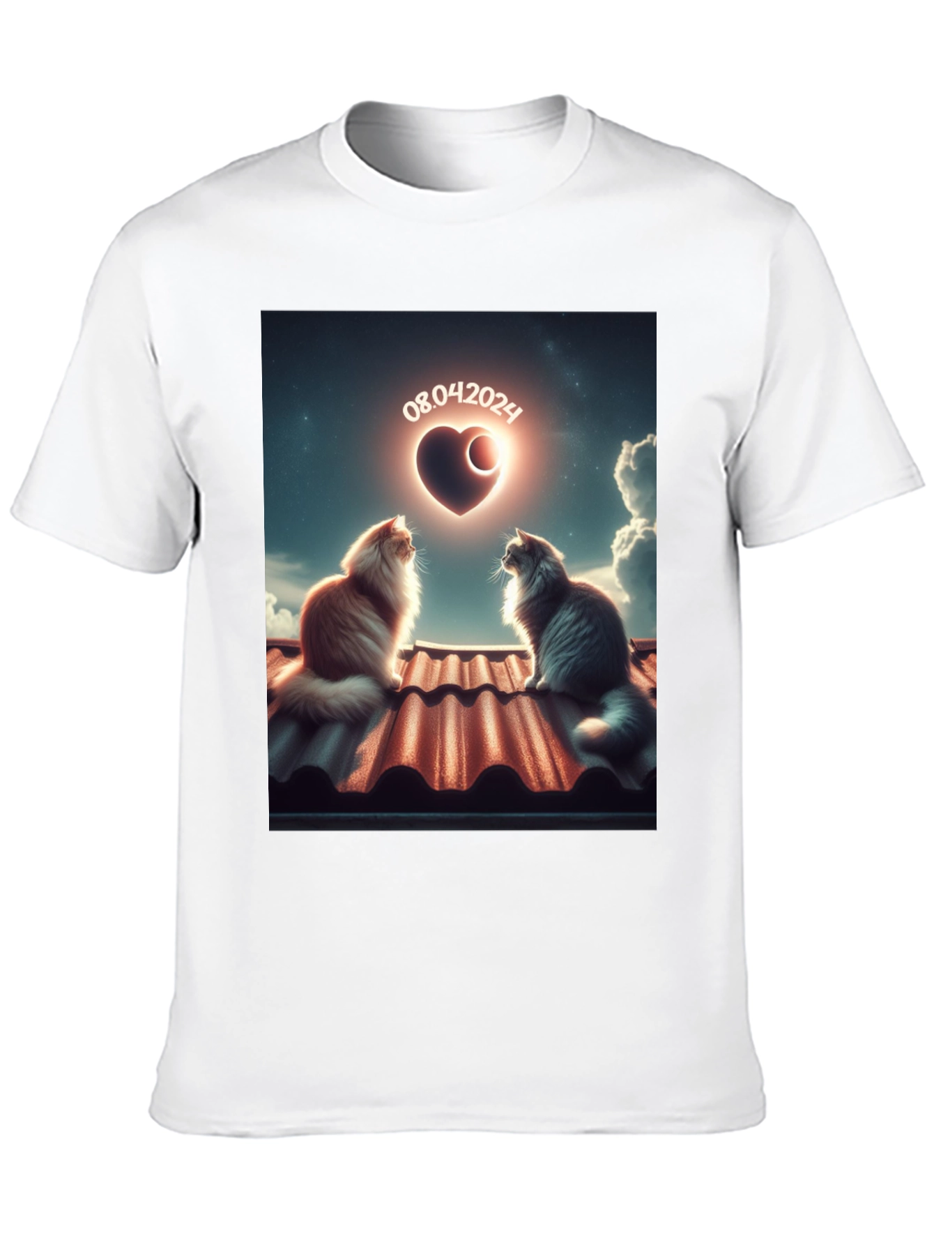 Cats in Love T-Shirt - Unique Date Design
