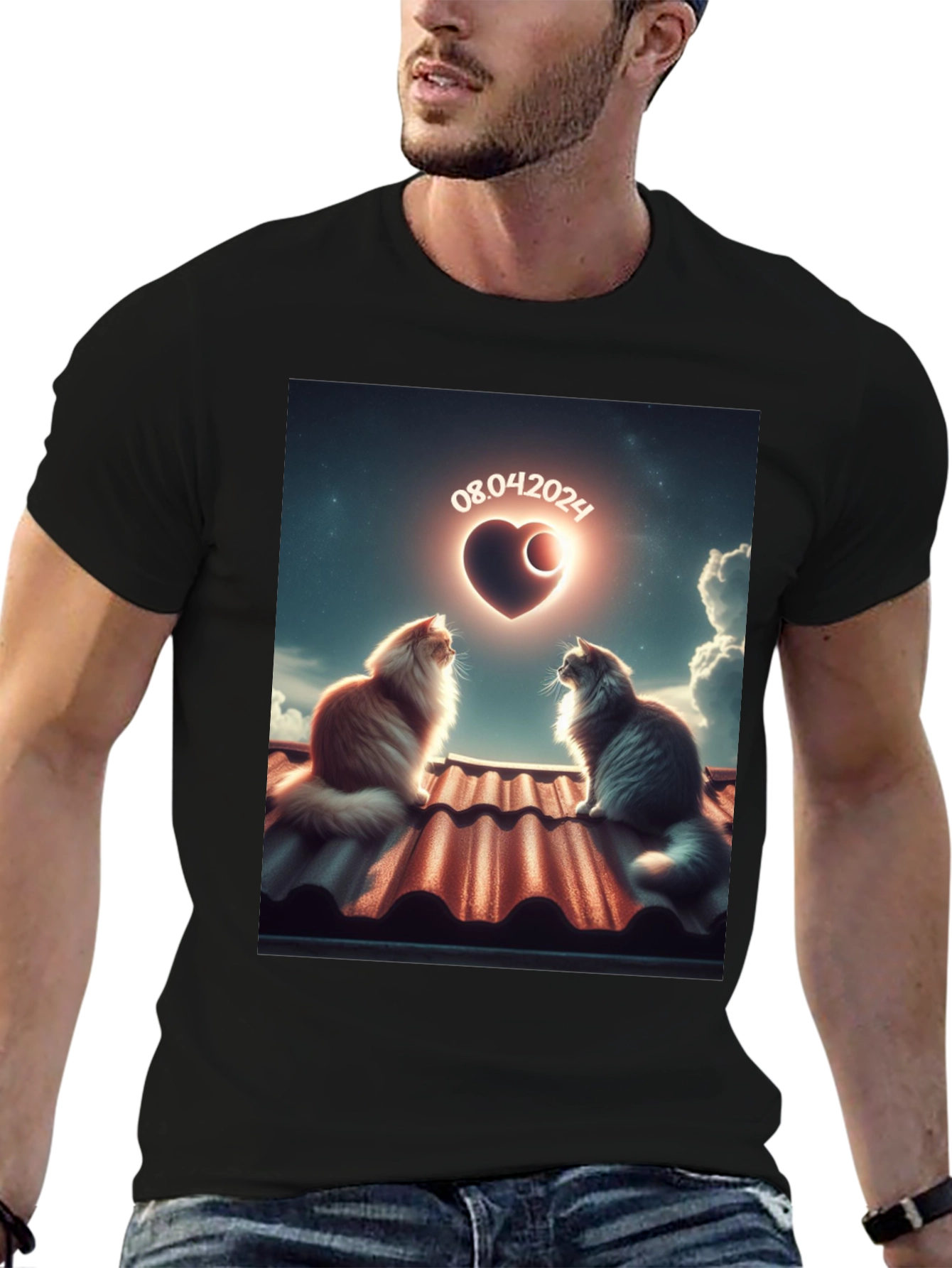 Cats in Love T-Shirt - Unique Date Design