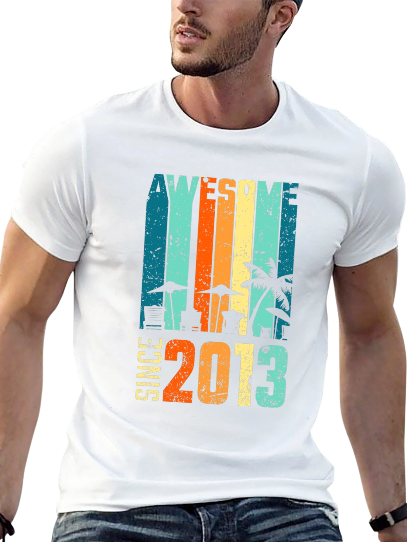 Awesome Since 2013 Graphic Tee - Black
