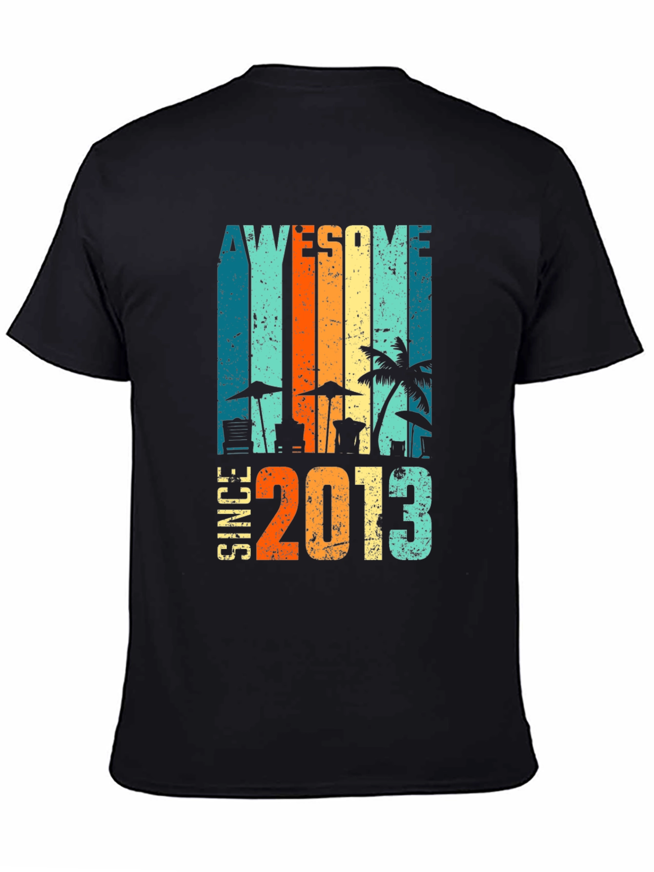 Awesome Since 2013 Graphic Tee - Black