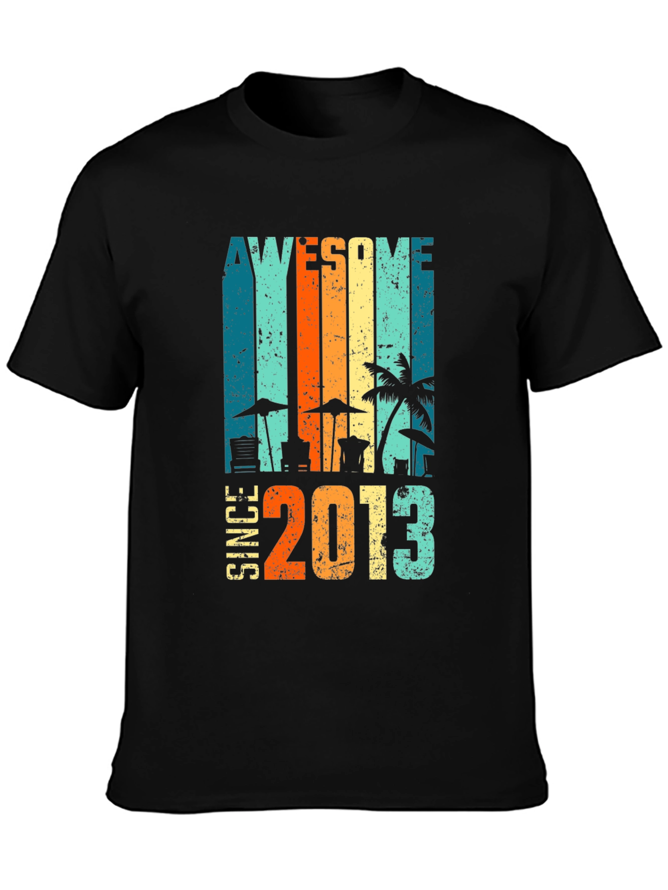 Awesome Since 2013 Graphic Tee - Black
