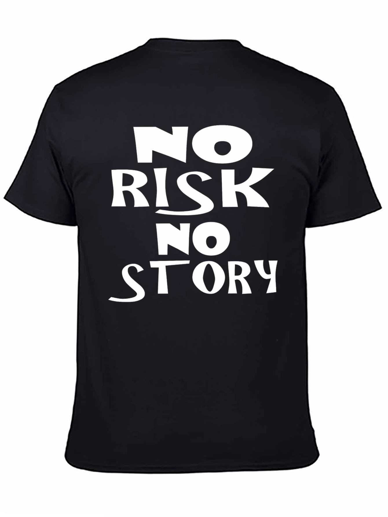 No Risk No Story Black Graphic Tee