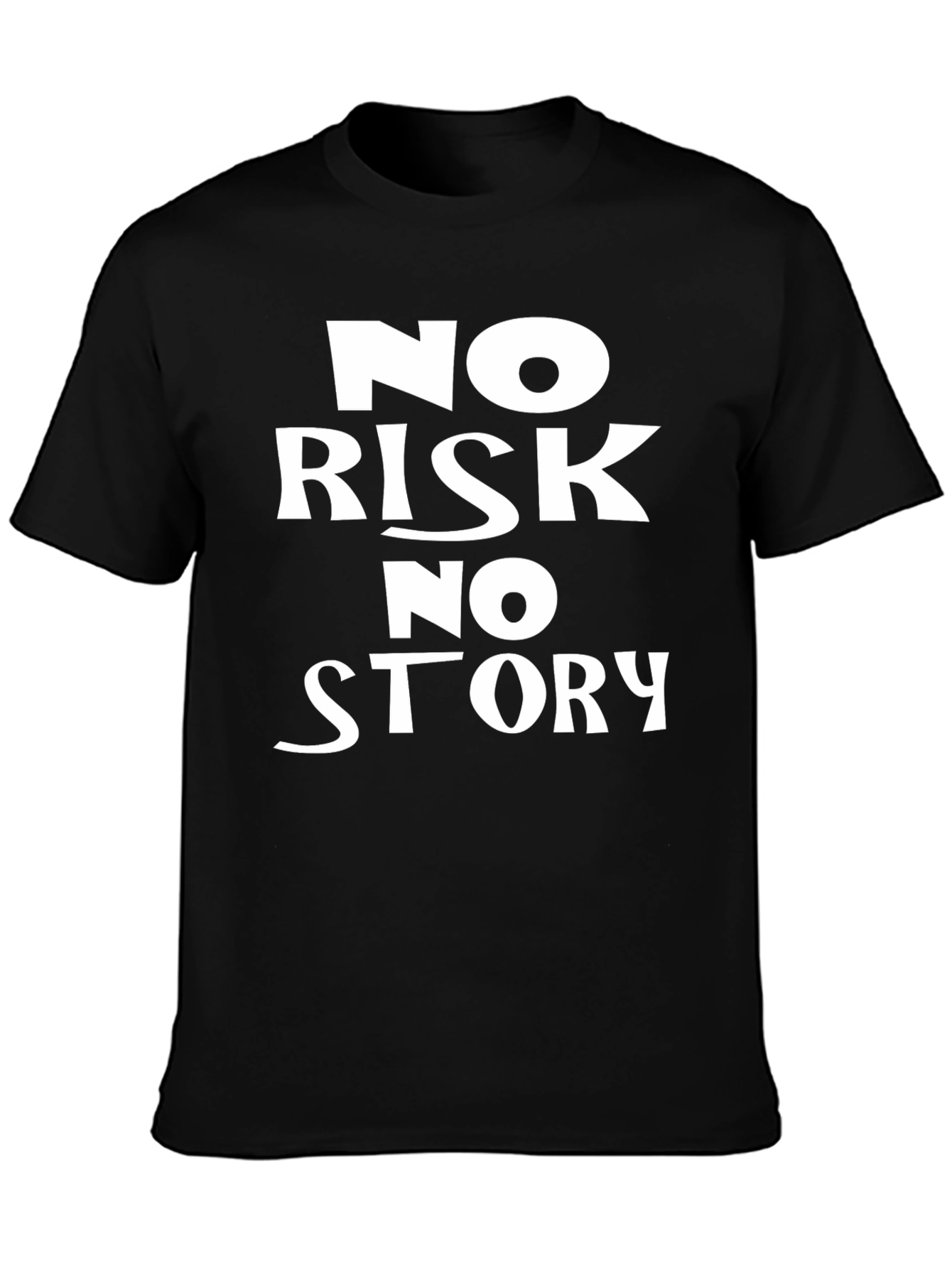 No Risk No Story Black Graphic Tee