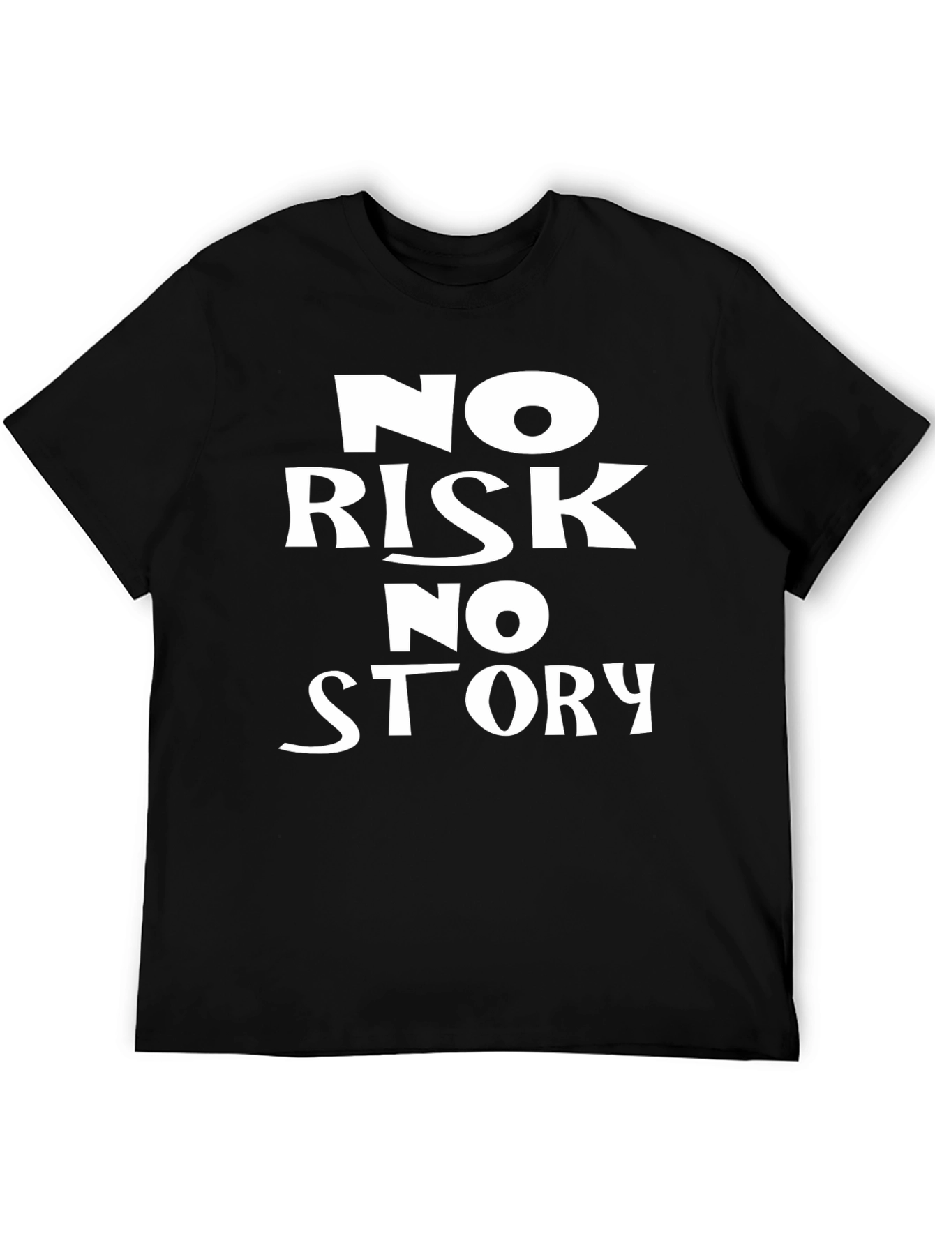 No Risk No Story Black Graphic Tee