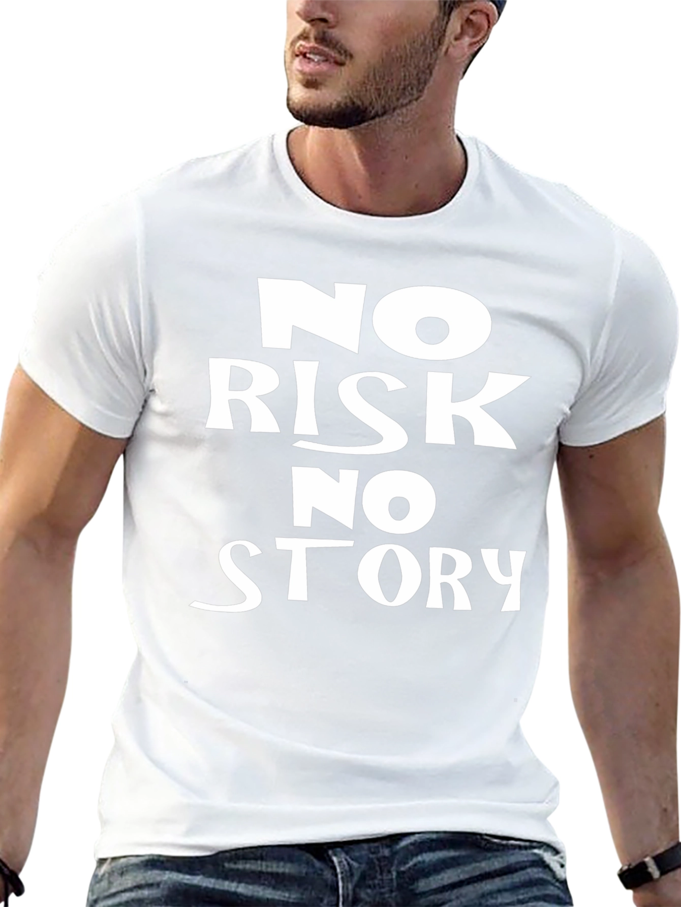 No Risk No Story Black Graphic Tee