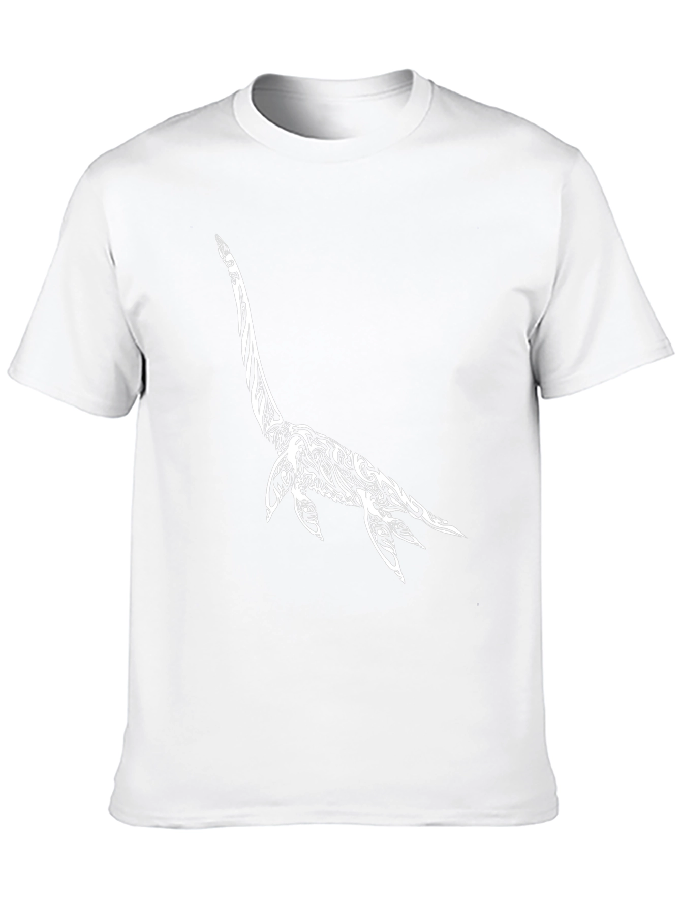 Stylish Black T-Shirt with Plesiosaur Design