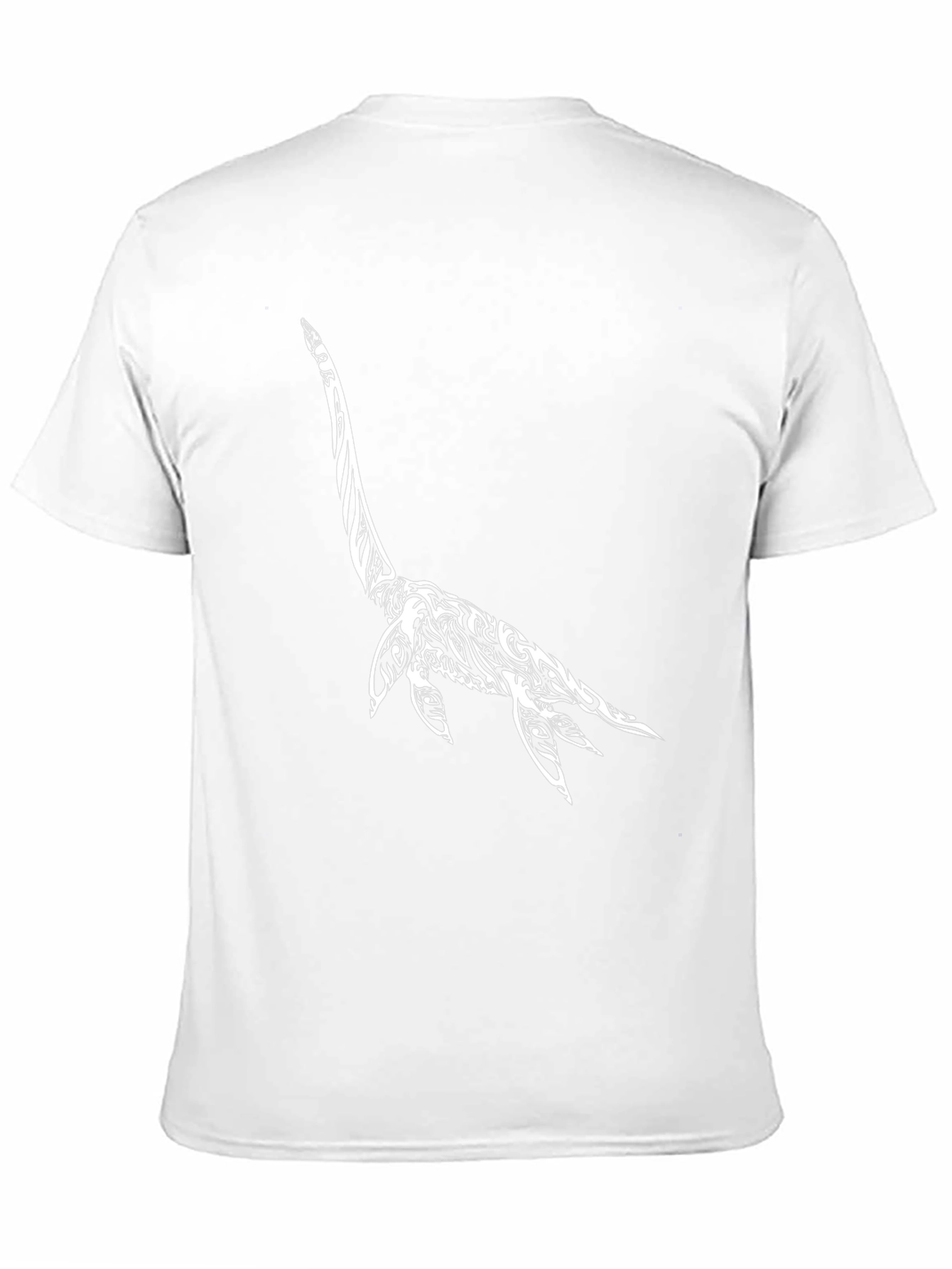 Stylish Black T-Shirt with Plesiosaur Design