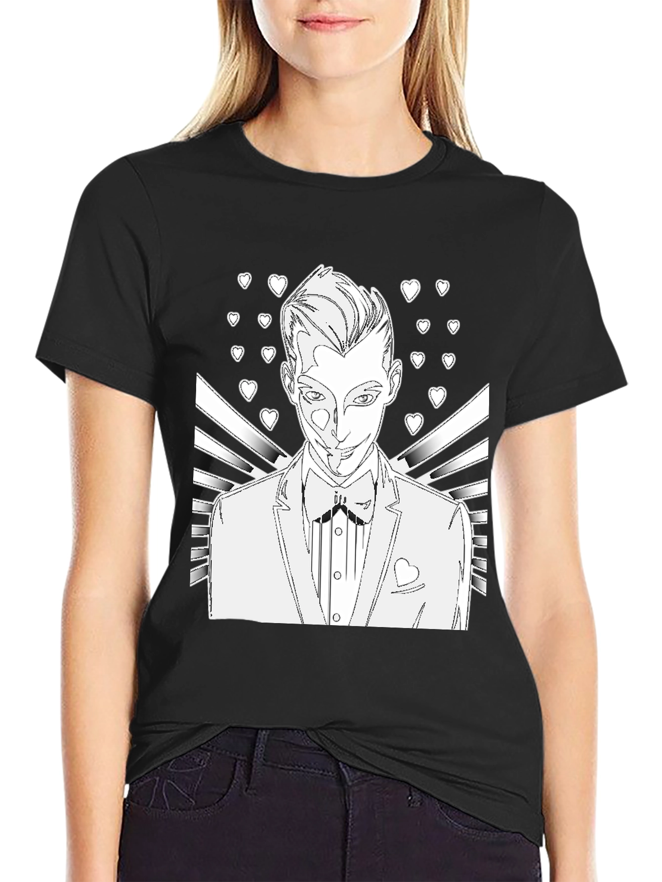 Line Art Tuxedo Man T-Shirt