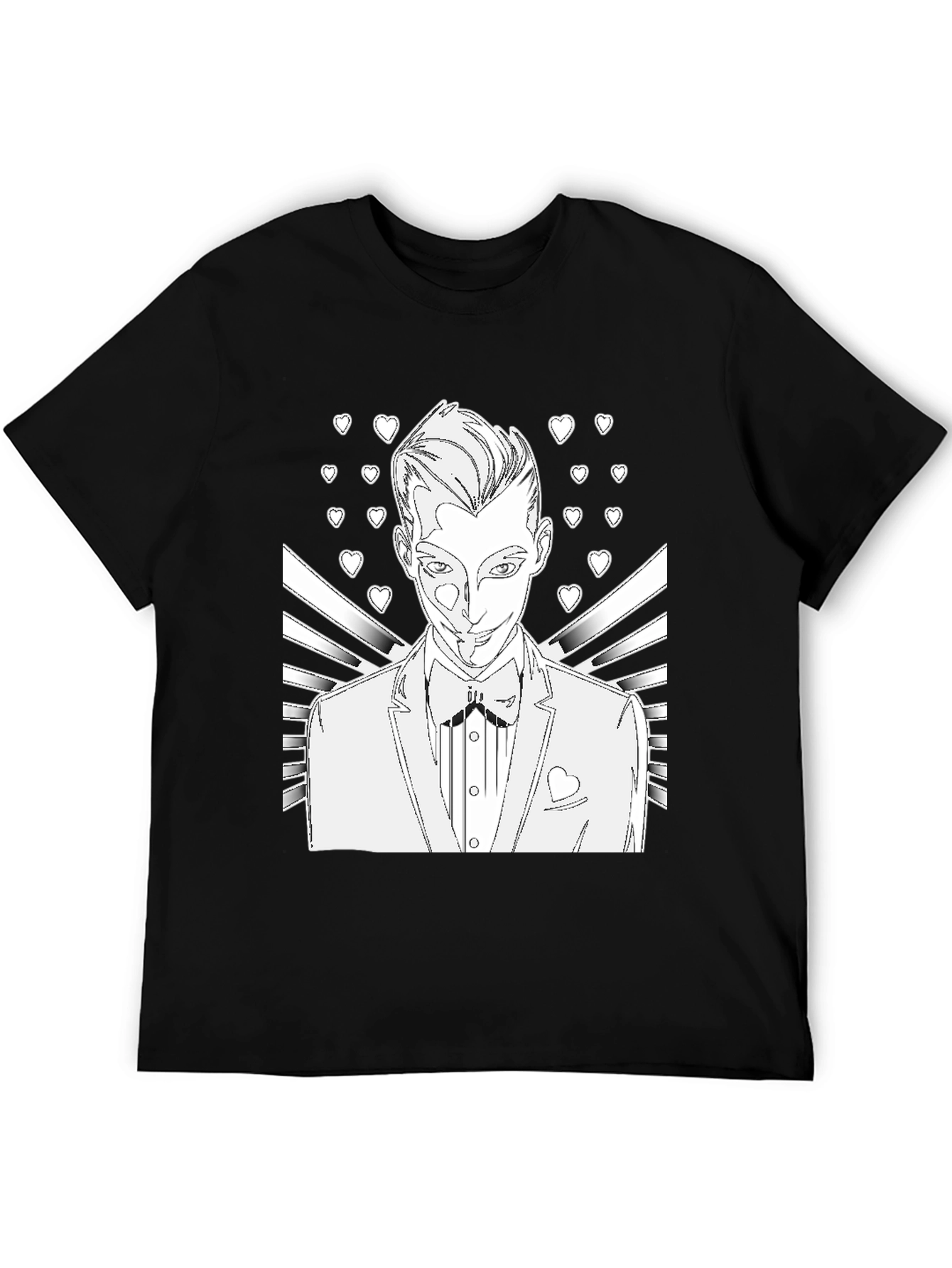Line Art Tuxedo Man T-Shirt