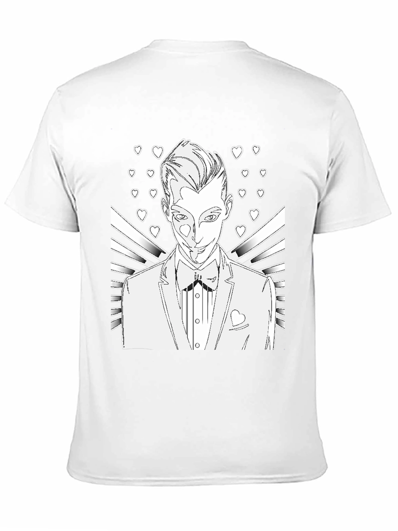 Line Art Tuxedo Man T-Shirt