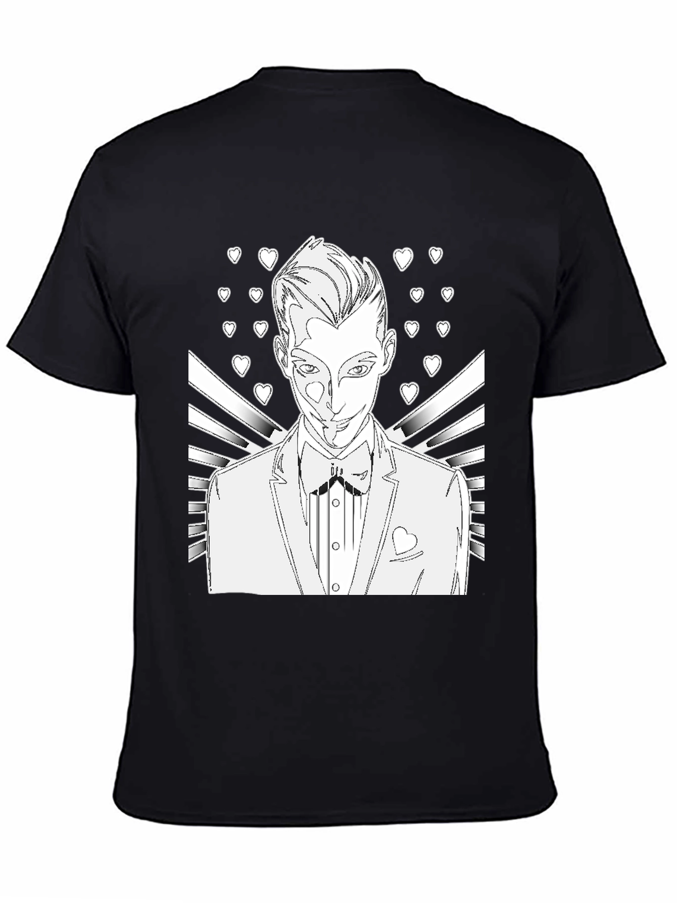 Line Art Tuxedo Man T-Shirt