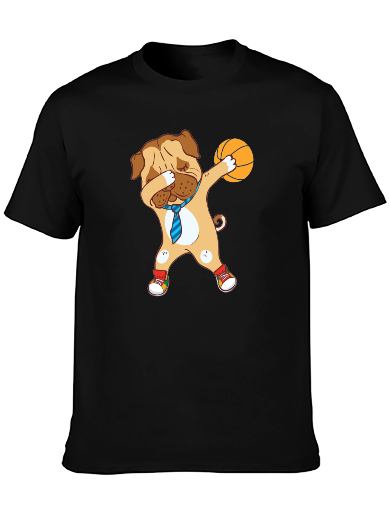 Dog Dabbing Basketball Graphic Tee
