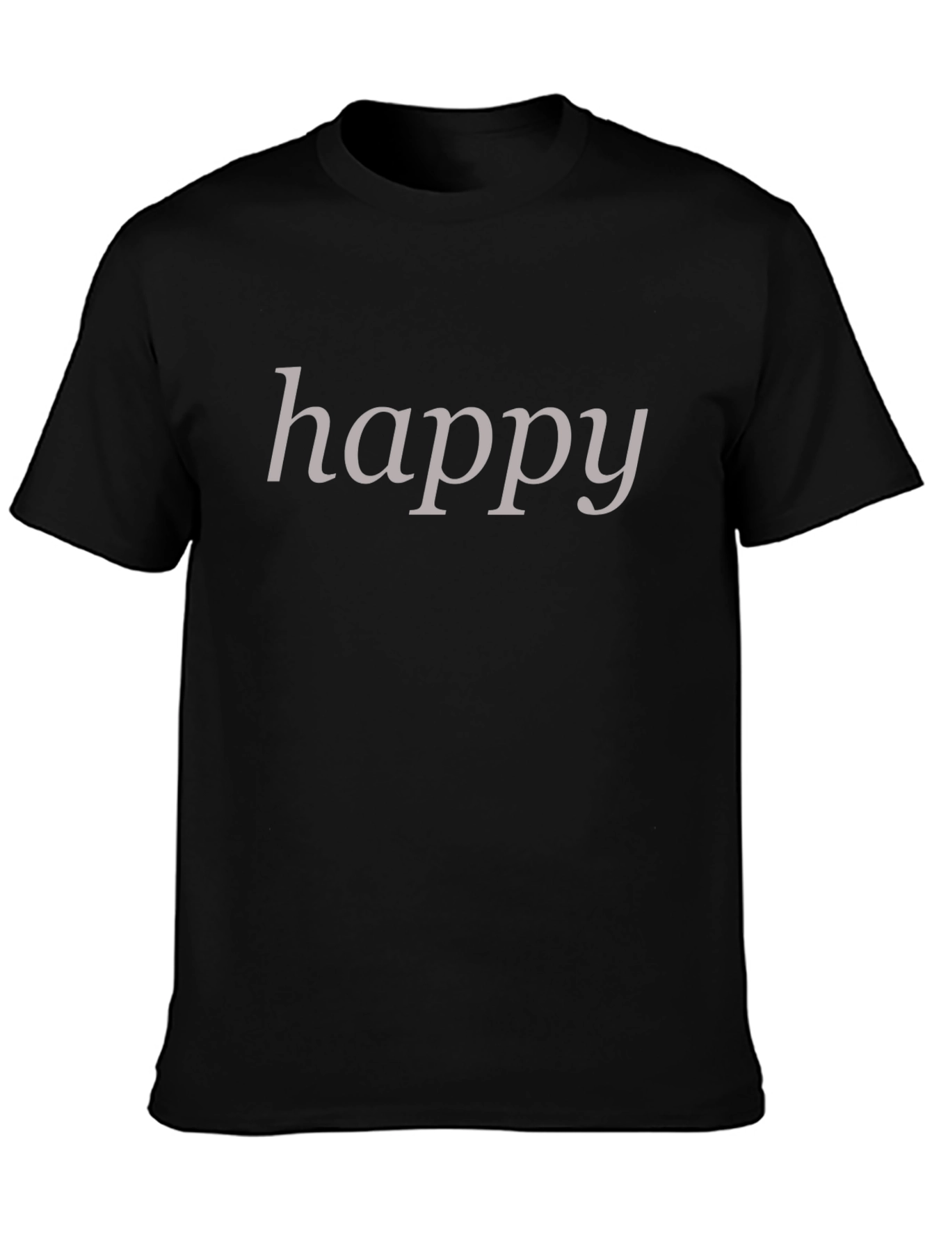Happy T-Shirt - Casual Black Tee