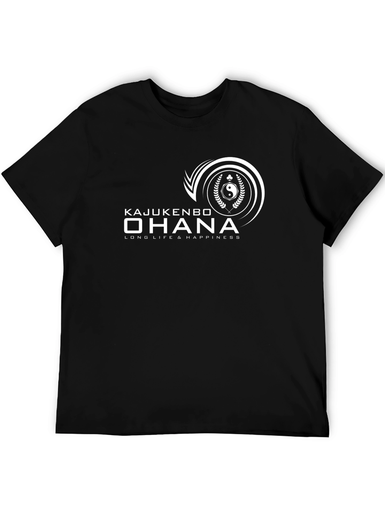 Kajukenbo Ohana Black T-Shirt - Long Life & Happiness