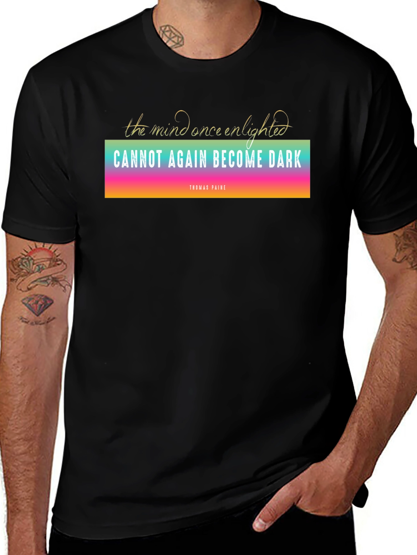 Enlightened Mind T-Shirt - Thomas Paine Quote Tee