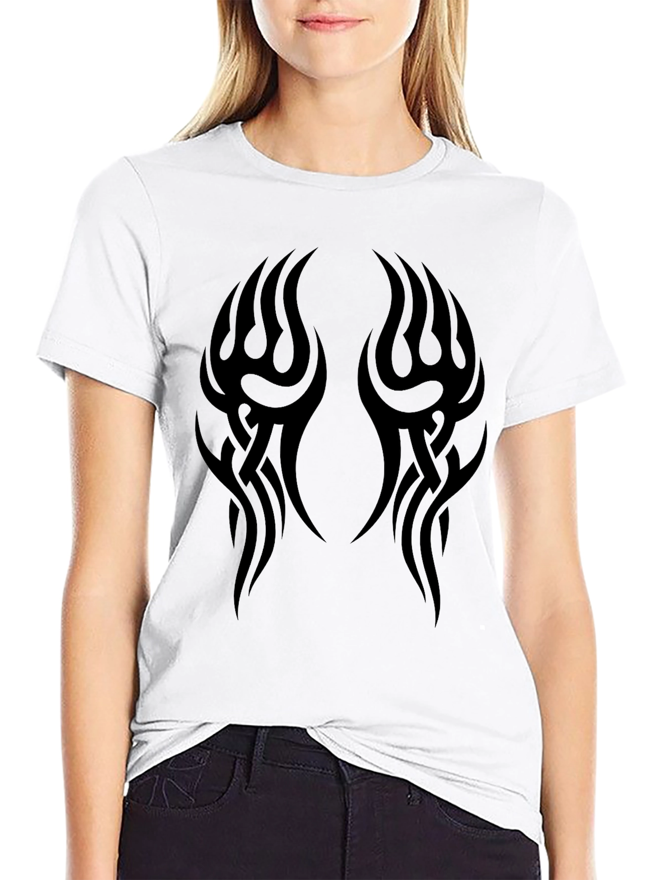 Mens Black Tribal Tattoo Graphic T-Shirt