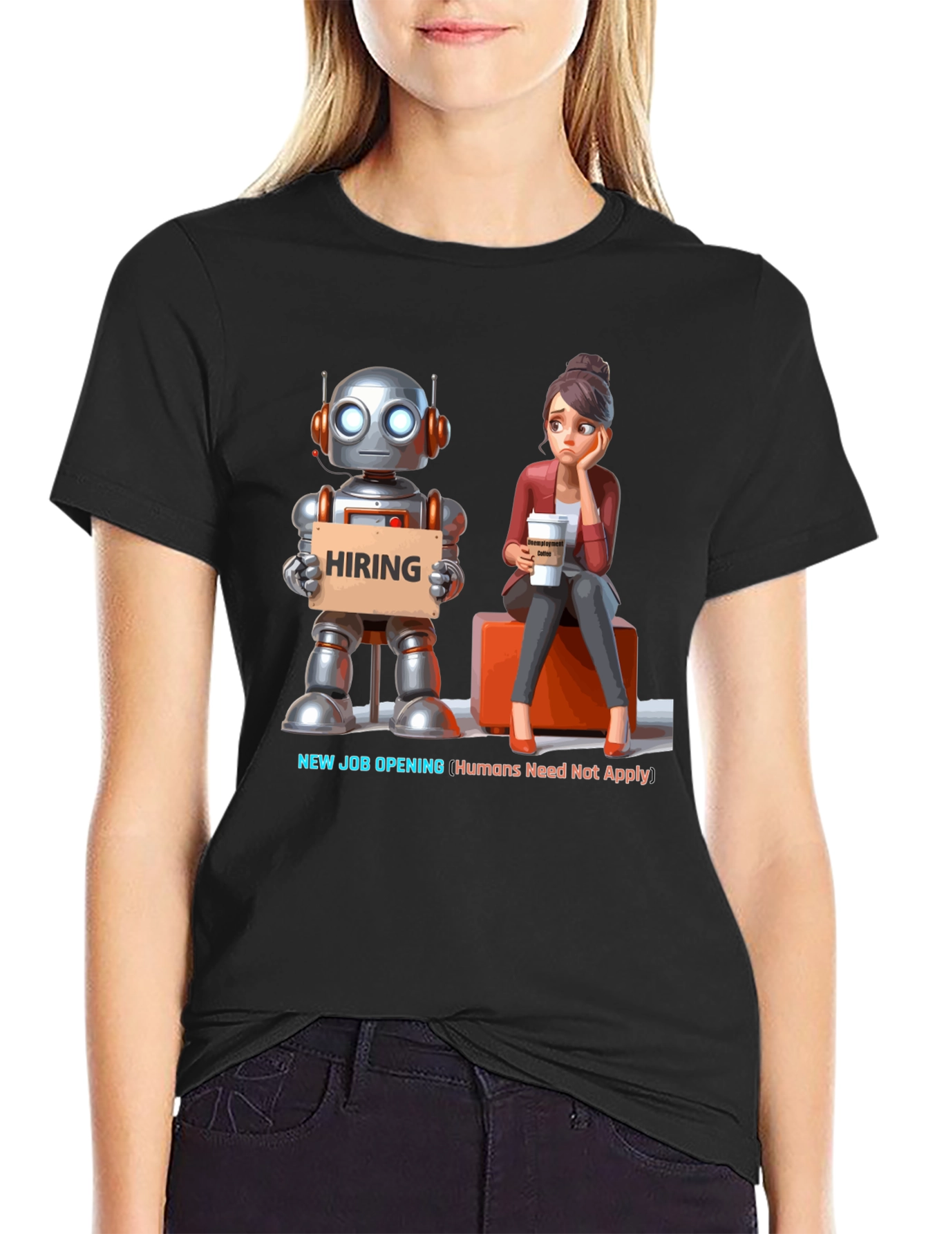 Robot Hiring T-Shirt - Humans Need Not Apply!