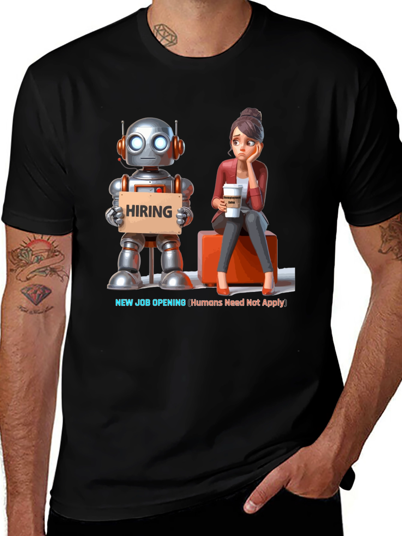 Robot Hiring T-Shirt - Humans Need Not Apply!