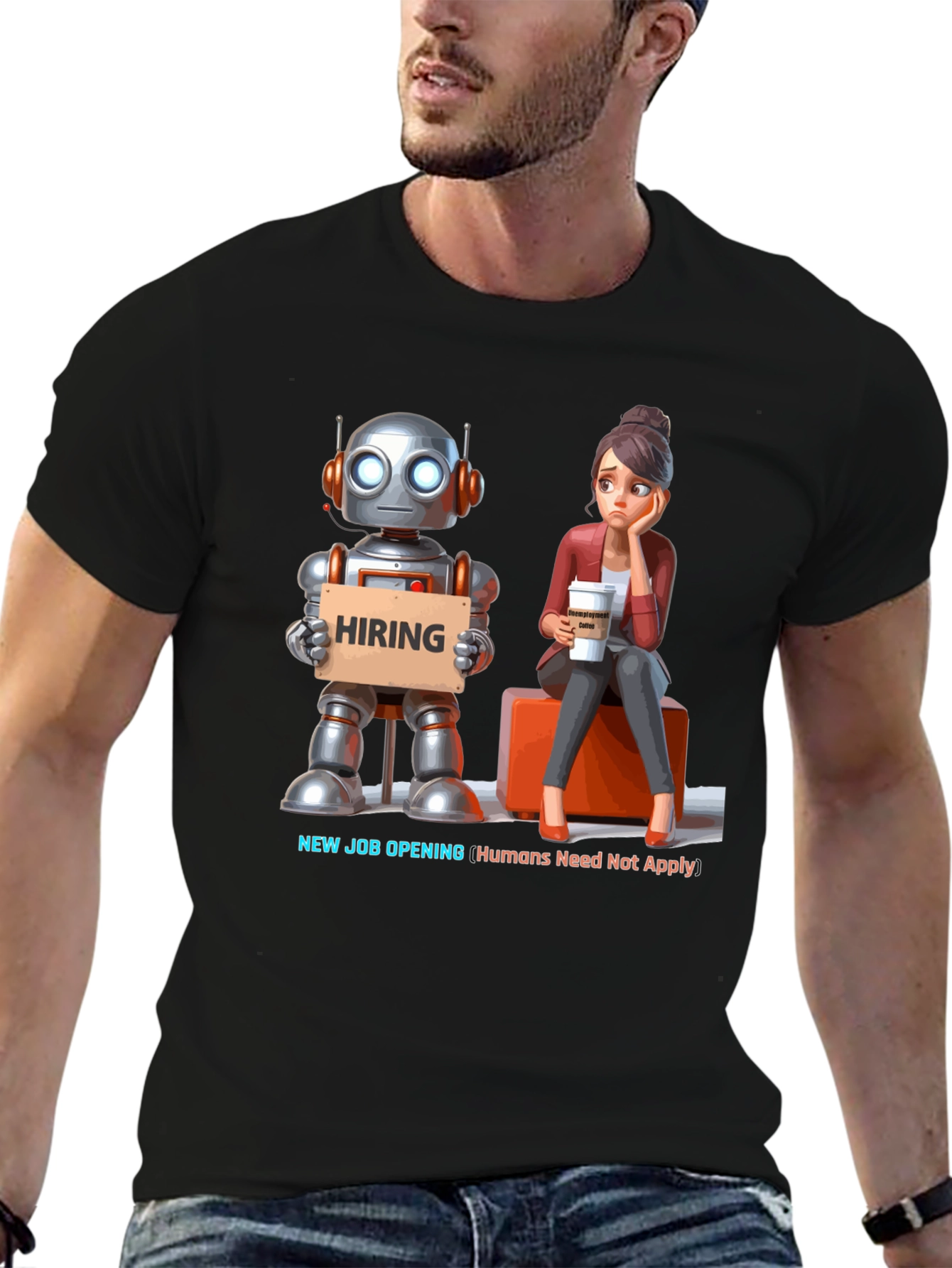 Robot Hiring T-Shirt - Humans Need Not Apply!