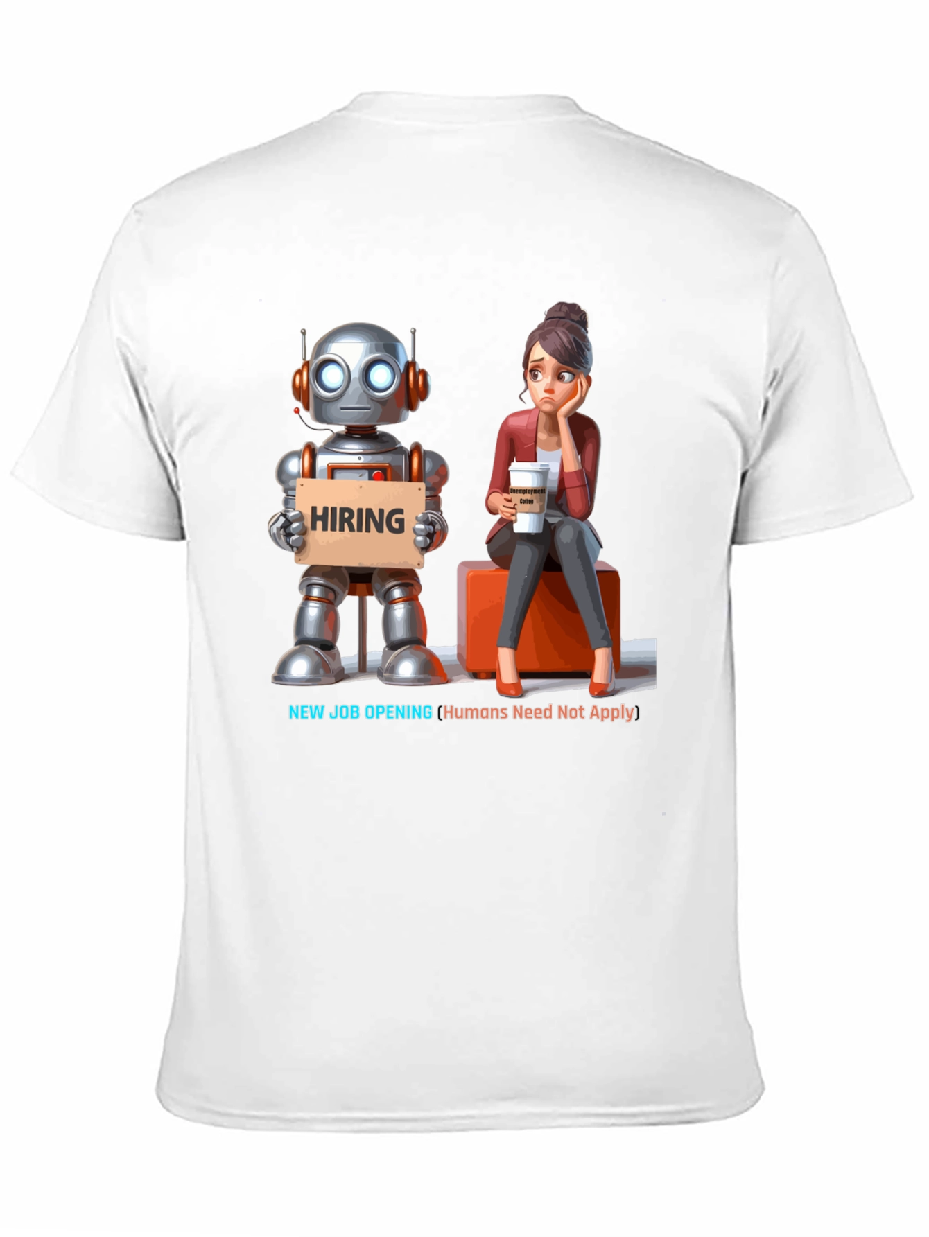 Robot Hiring T-Shirt - Humans Need Not Apply!