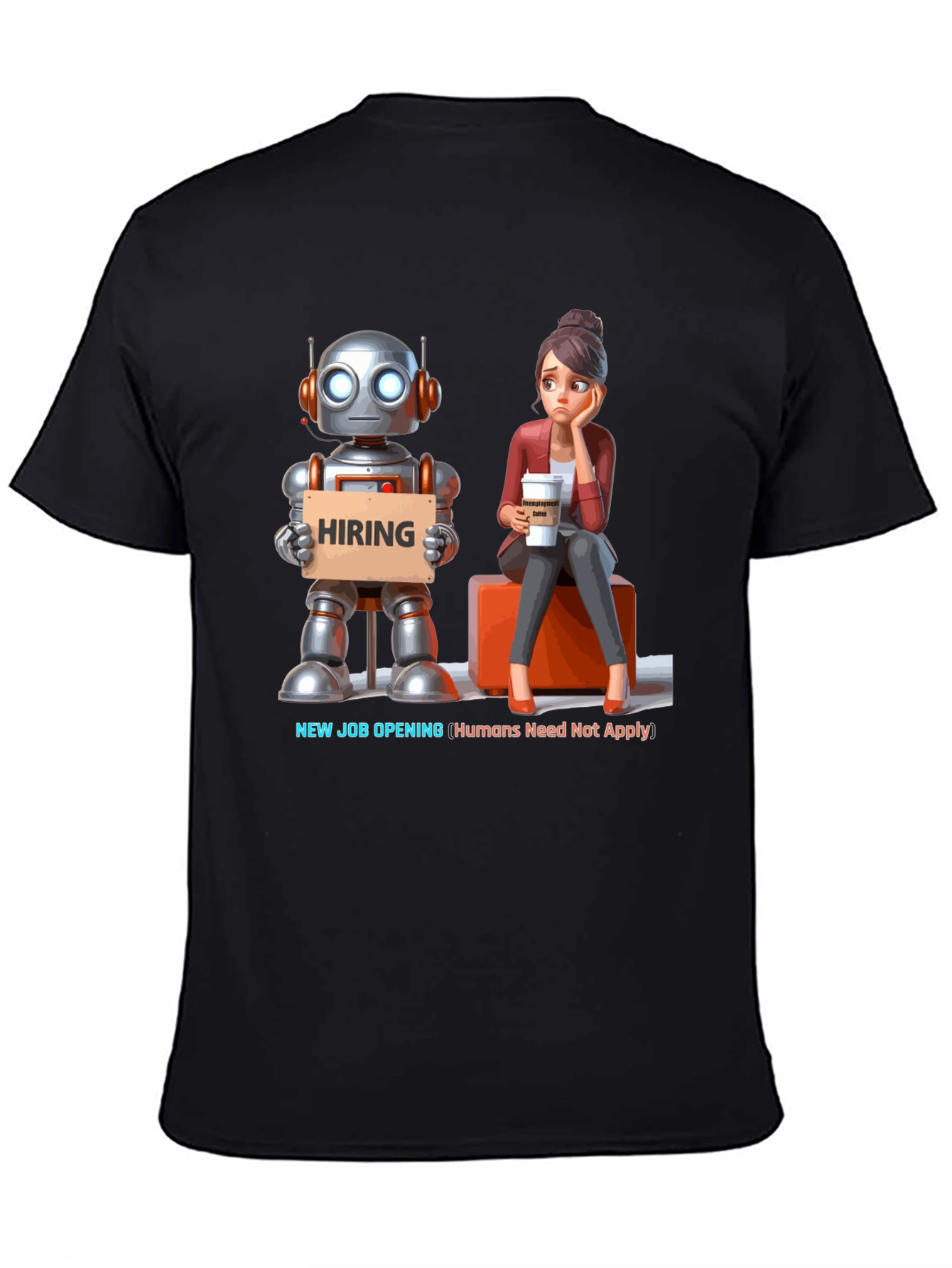 Robot Hiring T-Shirt - Humans Need Not Apply!