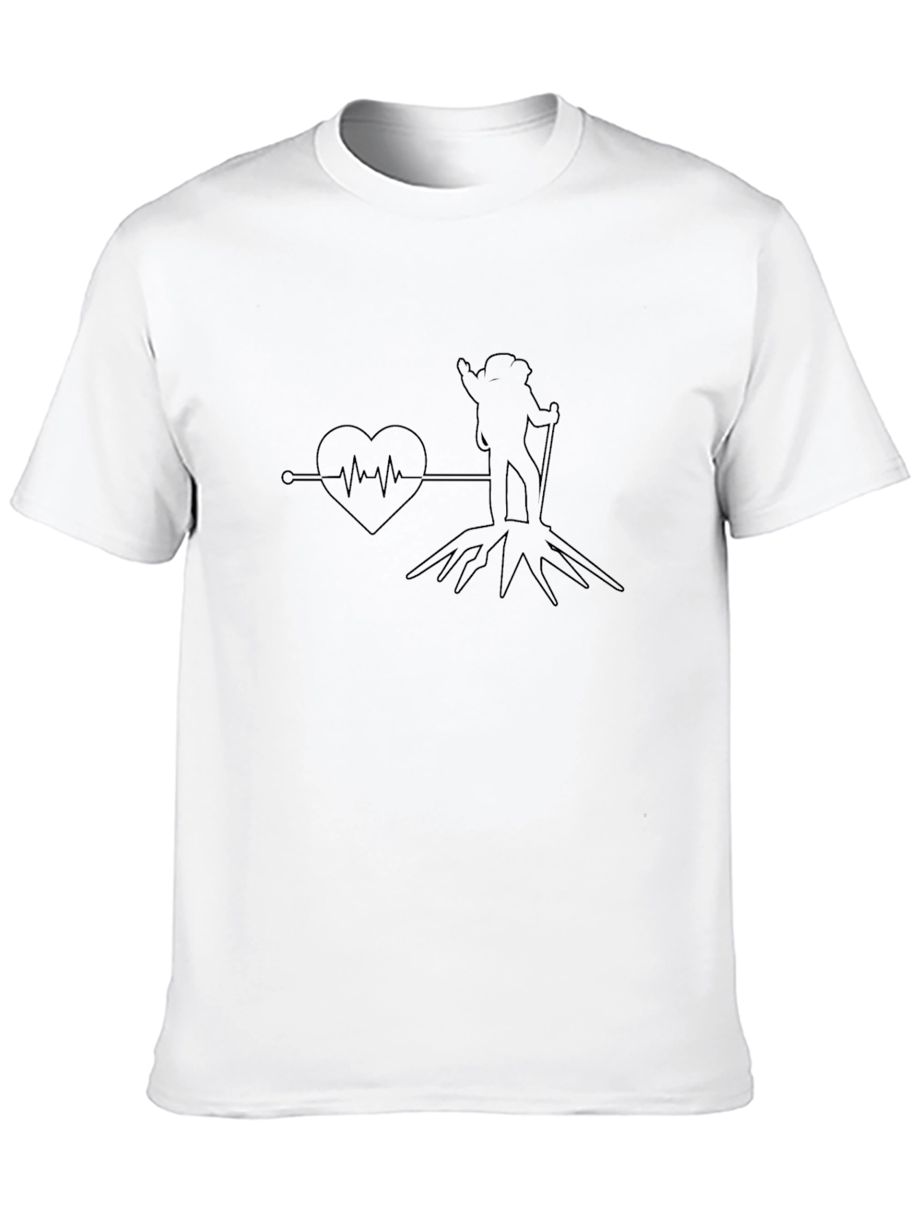 Hiking Heartbeat T-Shirt - Adventure Awaits!