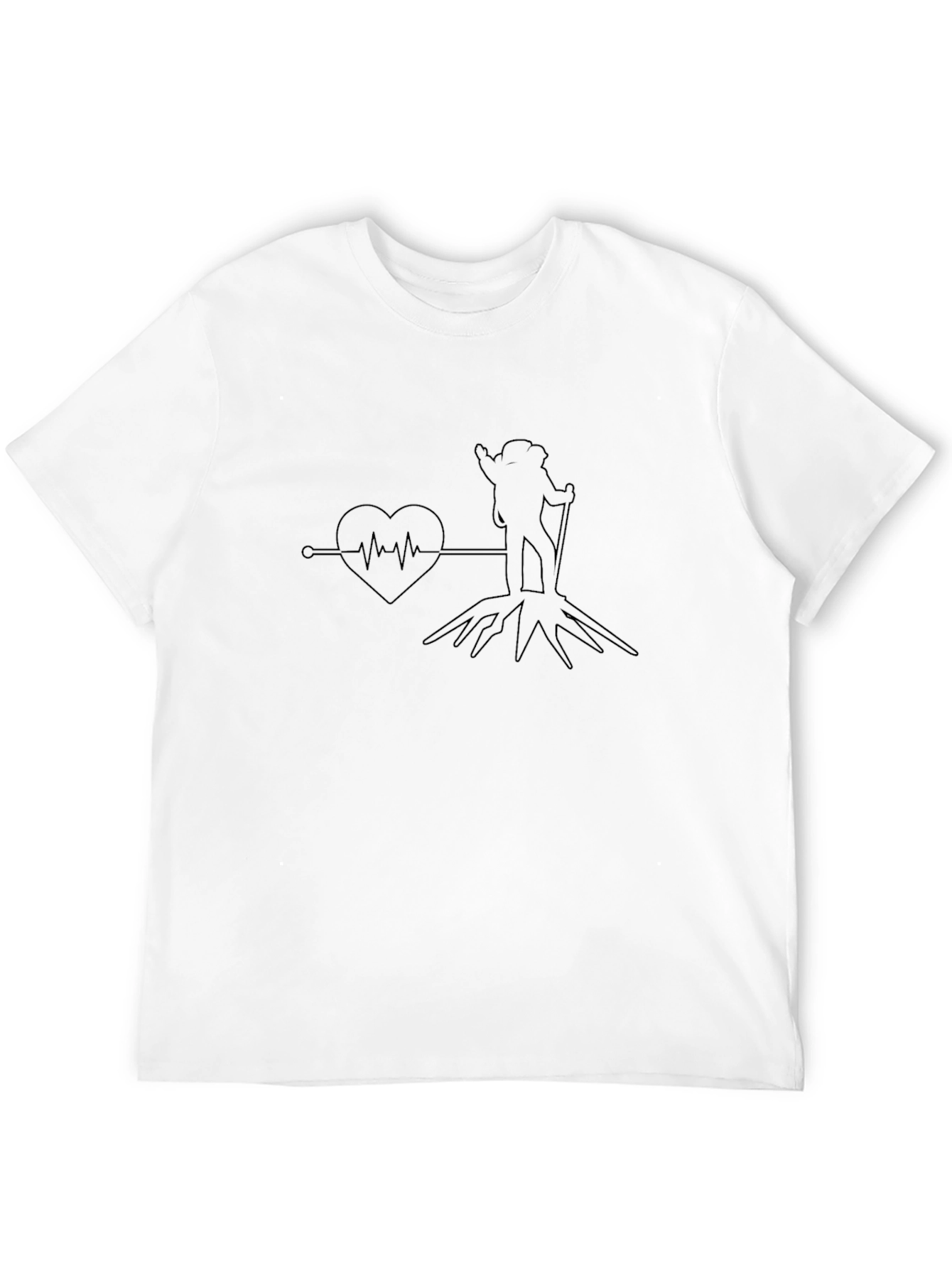 Hiking Heartbeat T-Shirt - Adventure Awaits!