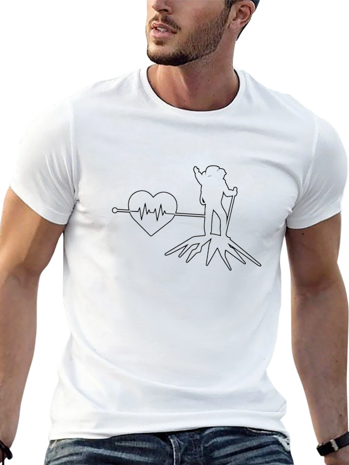 Hiking Heartbeat T-Shirt - Adventure Awaits!