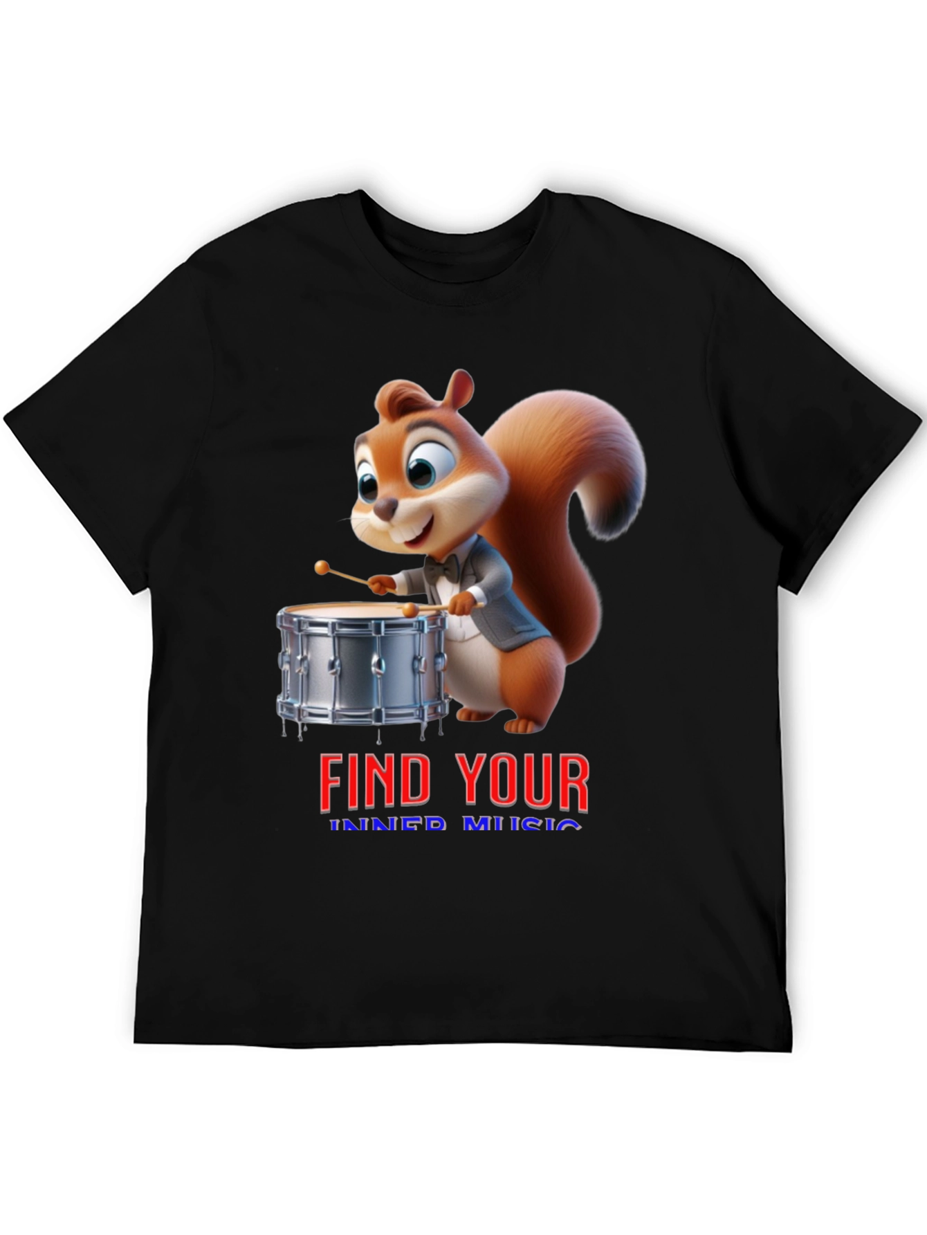 Find Your Inner Music Squirrel Drummer T-Shirt