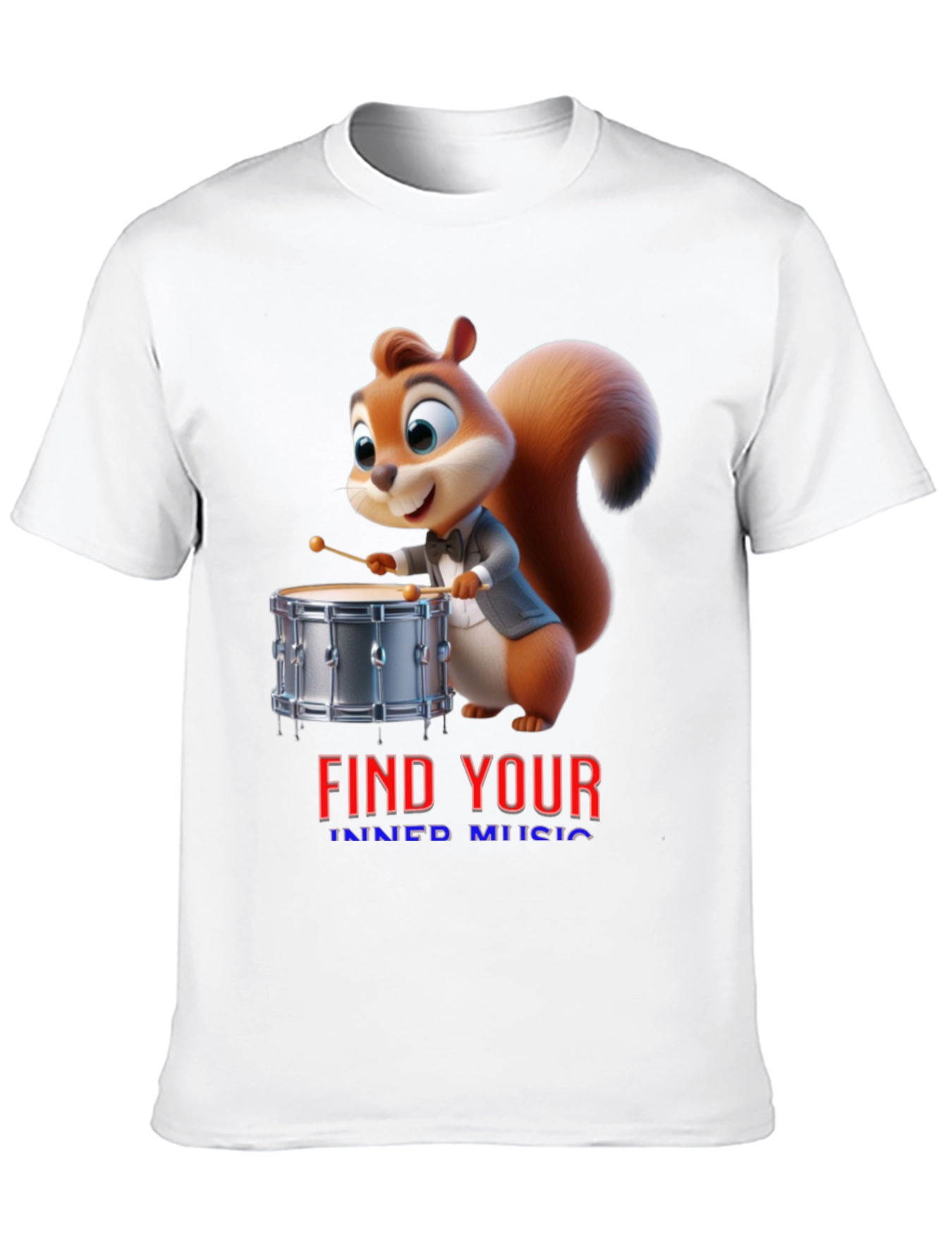 Find Your Inner Music Squirrel Drummer T-Shirt