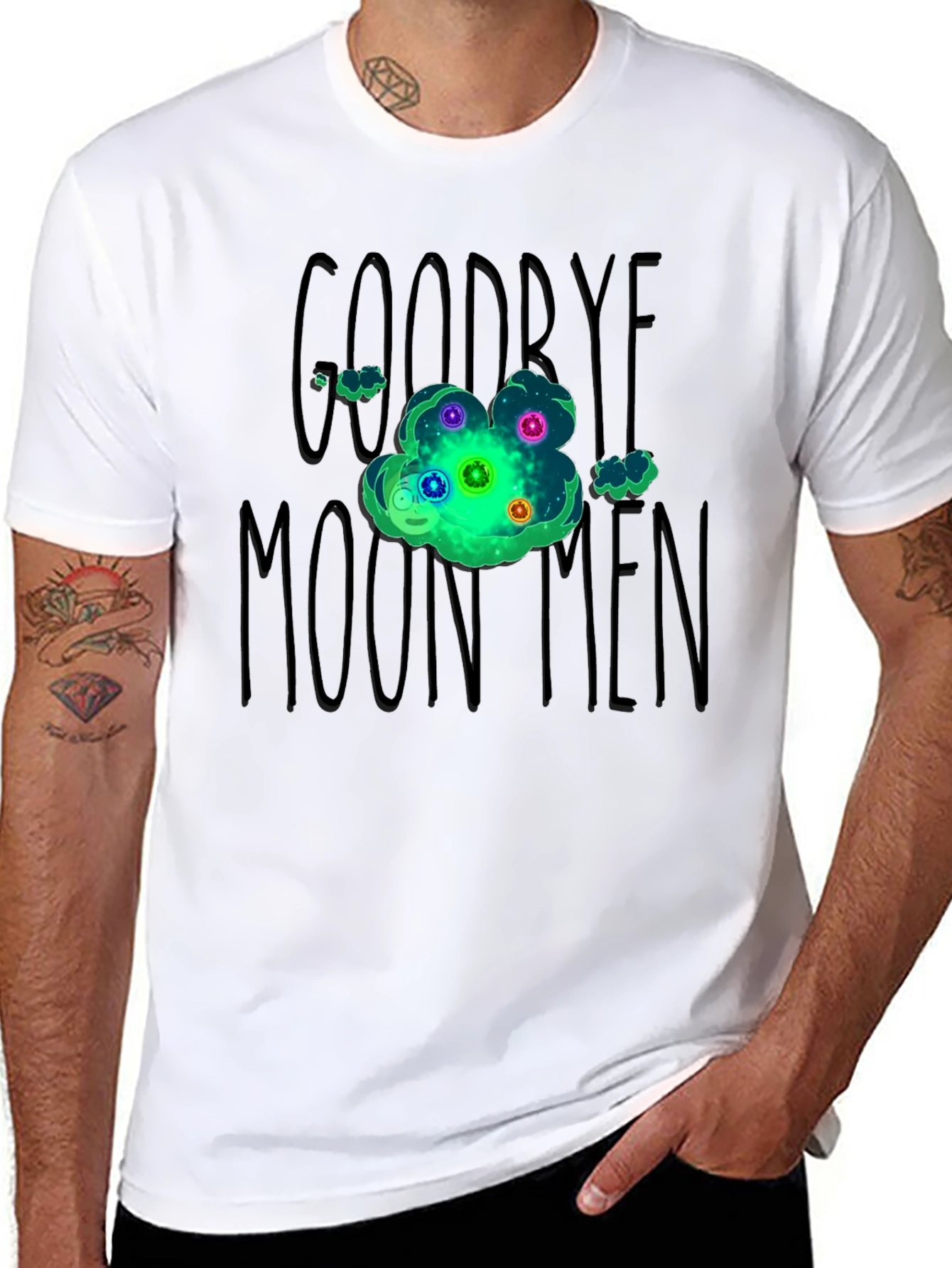 Goodbye Moonmen Rick and Morty Graphic T-Shirt