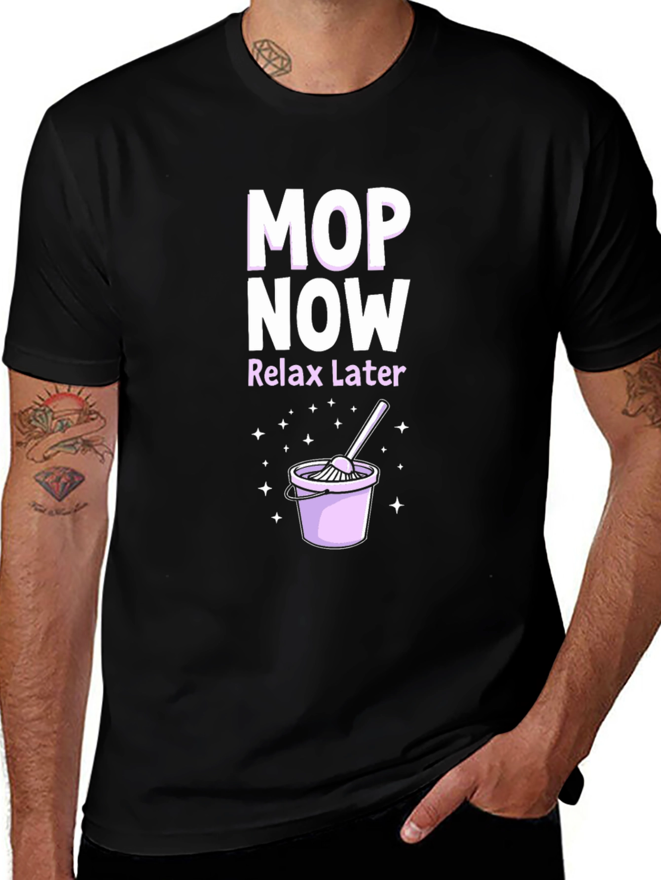 Mop Now Relax Later T-Shirt