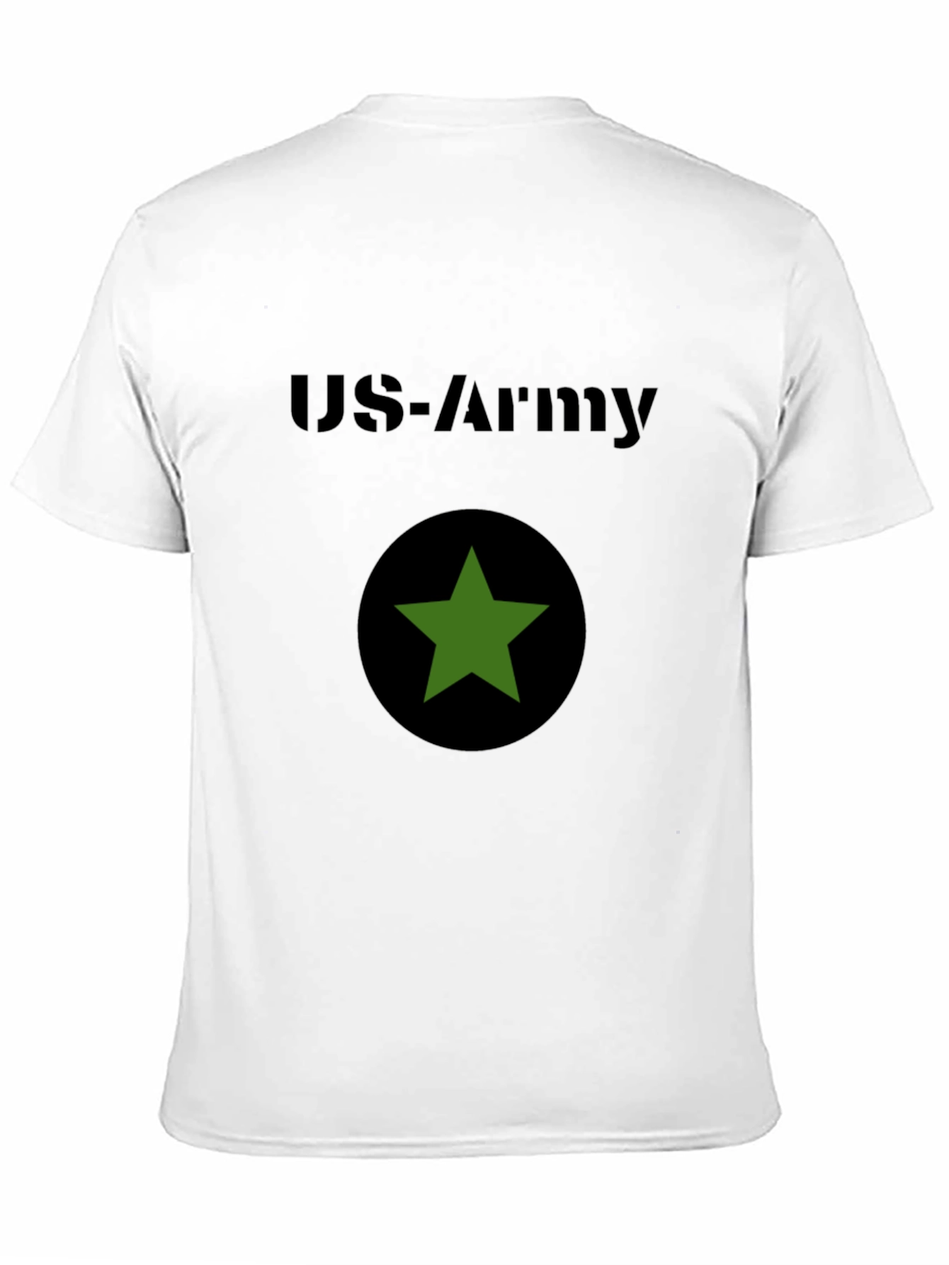 US Army Green Star Black Graphic Tee